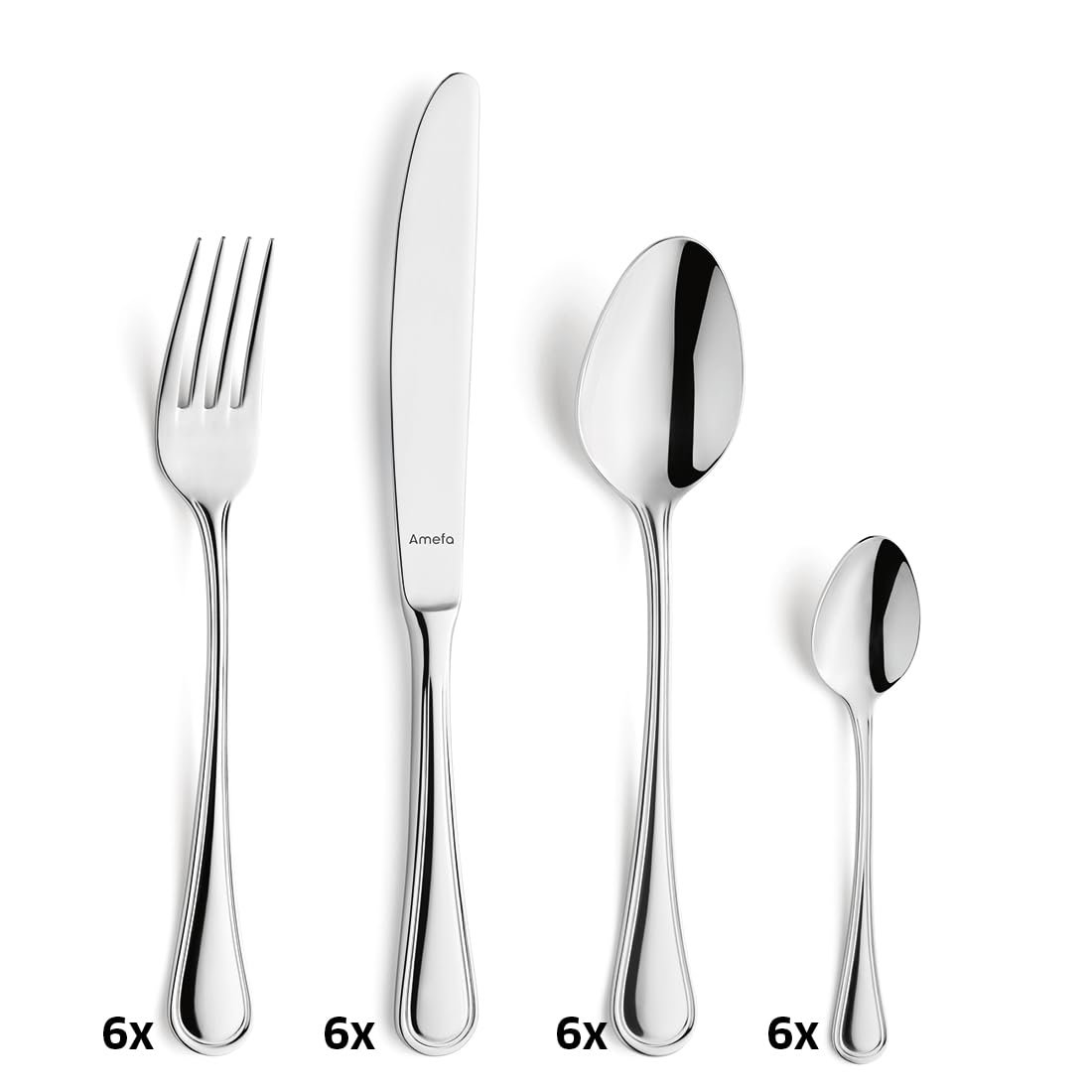 Набор столовых приборов AMEFA Haydn, 32 предмета, на 8 персон, нержавеющая сталь, фото №3 Набор столовых приборов AMEFA Haydn, 32 предмета, на 8 персон, нержавеющая сталь, фото №3
