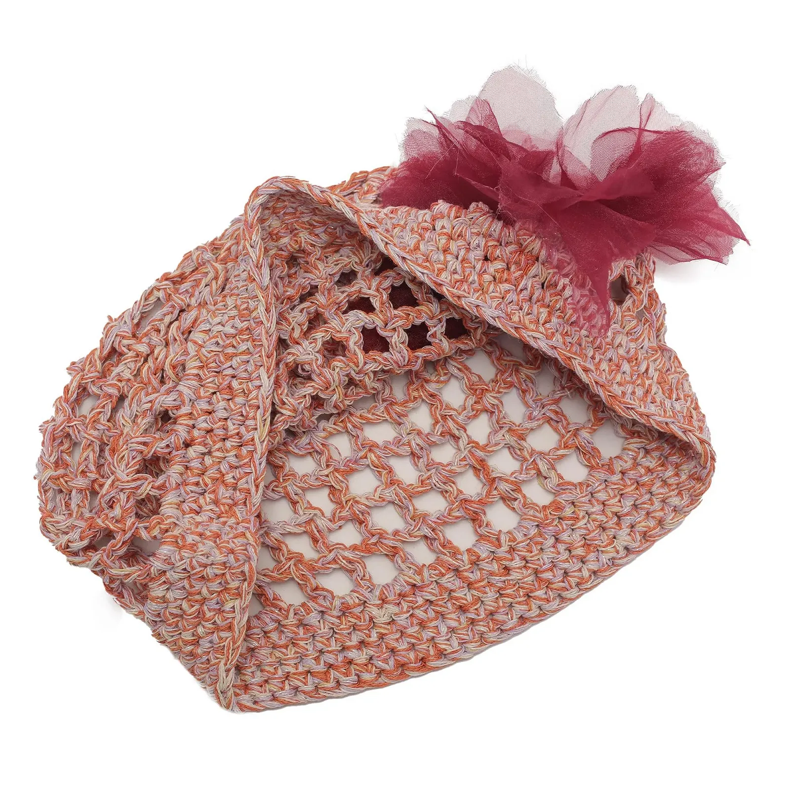 Женская шапка-бини ZLYC, ручной вязки, с цветочным декором, фото №7 Женская шапка-бини ZLYC, ручной вязки, с цветочным декором, фото №7