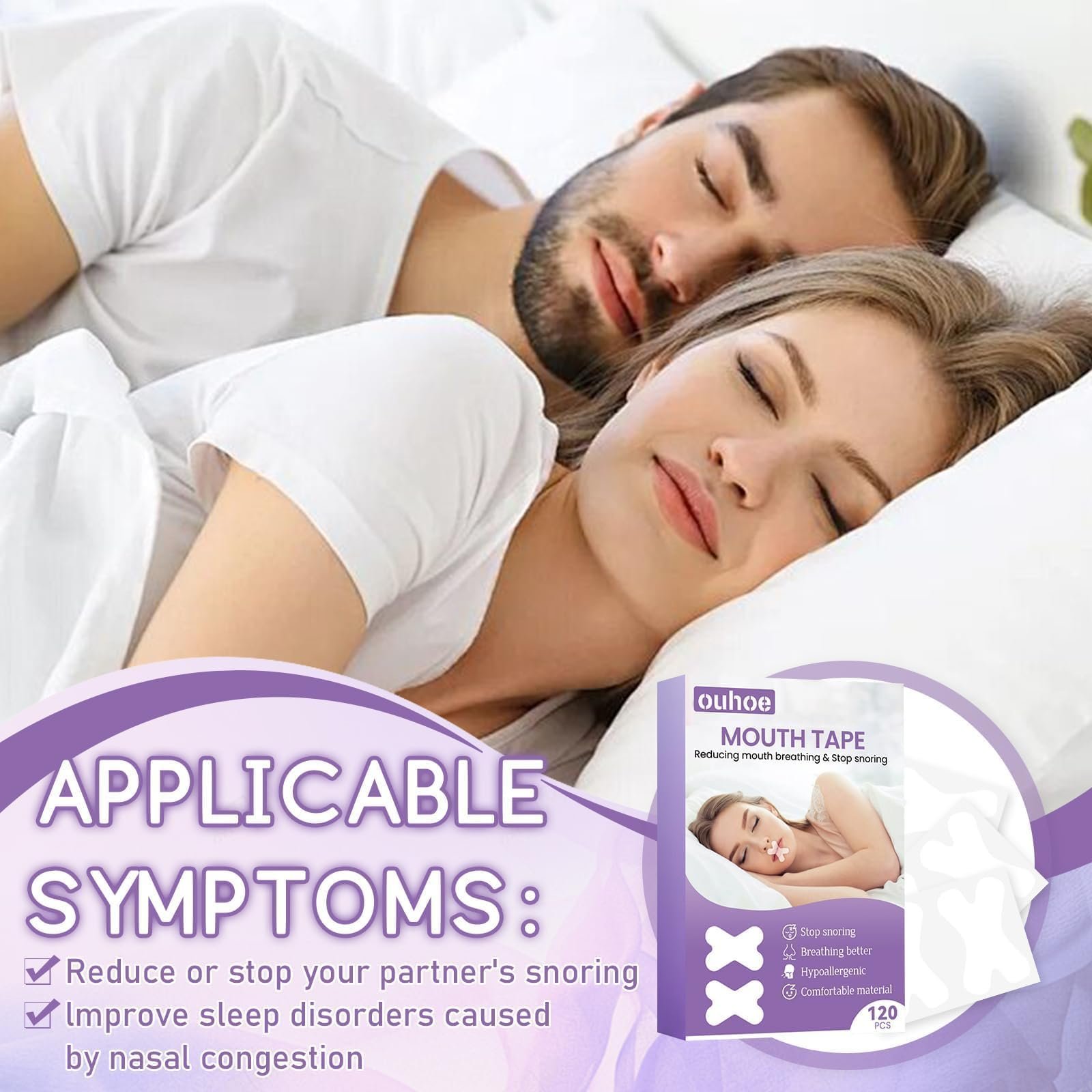 Пластыри для рта для сна, 120 шт., фото №7