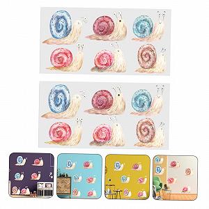 Наклейки на стену Homoyoyo Snail ПВХ 2 шт synthetic.ua - Фото 1