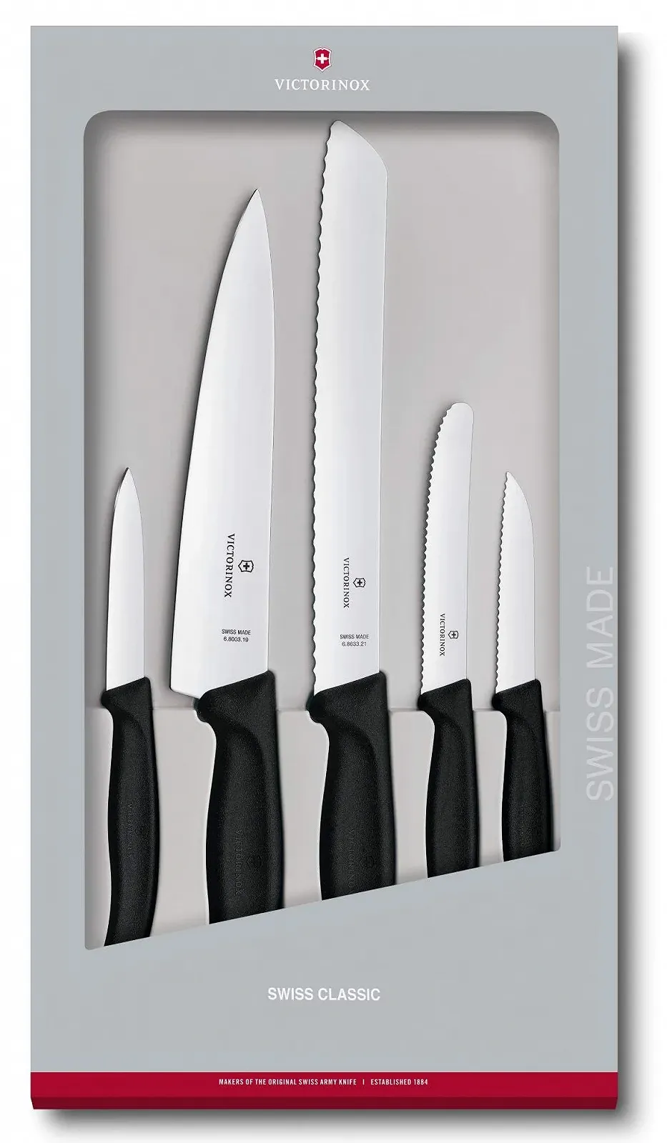 Набір кухонних ножів Victorinox Swiss Classic, 5 шт., Чорний, фото №1 Набір кухонних ножів Victorinox Swiss Classic, 5 шт., Чорний, фото №1