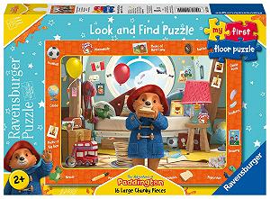 Напольный детский пазл Ravensburger Paddington My First Floor Puzzle 5114 Messy Little Bear 16 больших деталей - Фото 1