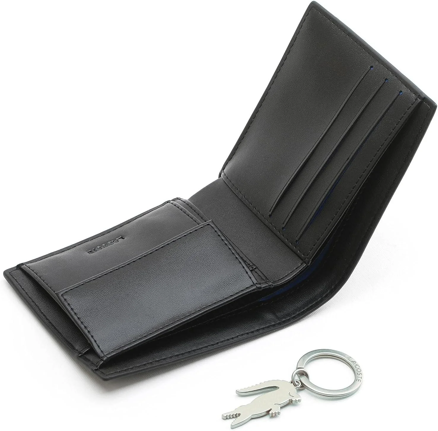 Чоловічий шкіряний гаманець брендовий Lacoste з брелком в подарунковому упакованні, фото №3 Чоловічий шкіряний гаманець брендовий Lacoste з брелком в подарунковому упакованні, фото №3