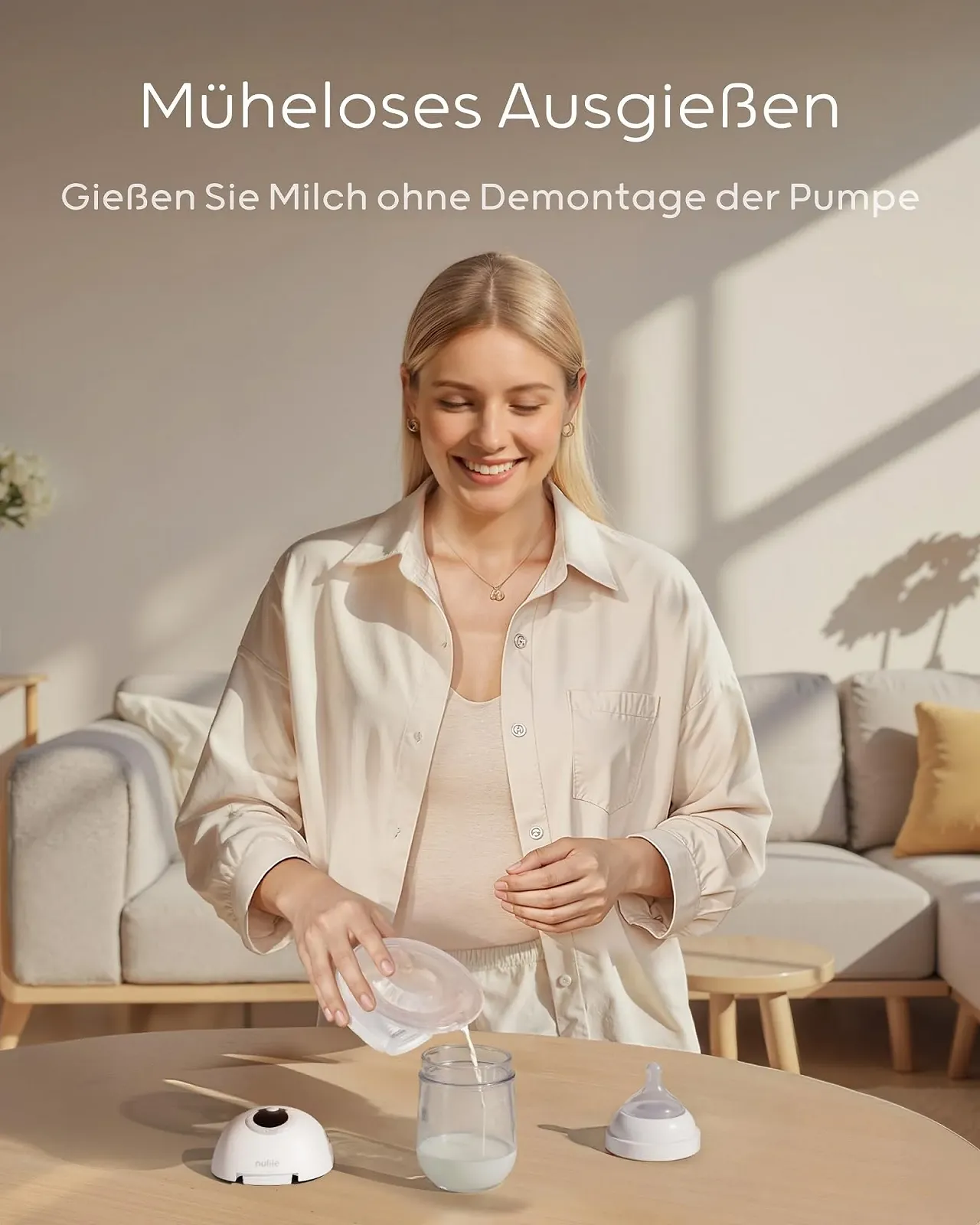 Молокоотсос электрический портативный Nuliie S32, 4 режима, 9 уровней, фланец 24 мм с LED-дисплеем, дополнительный 1 фланец 18 мм & 21 мм и сменные утиные клапаны (1 шт, Белый), фото №8 Молокоотсос электрический портативный Nuliie S32, 4 режима, 9 уровней, фланец 24 мм с LED-дисплеем, дополнительный 1 фланец 18 мм & 21 мм и сменные утиные клапаны (1 шт, Белый), фото №8