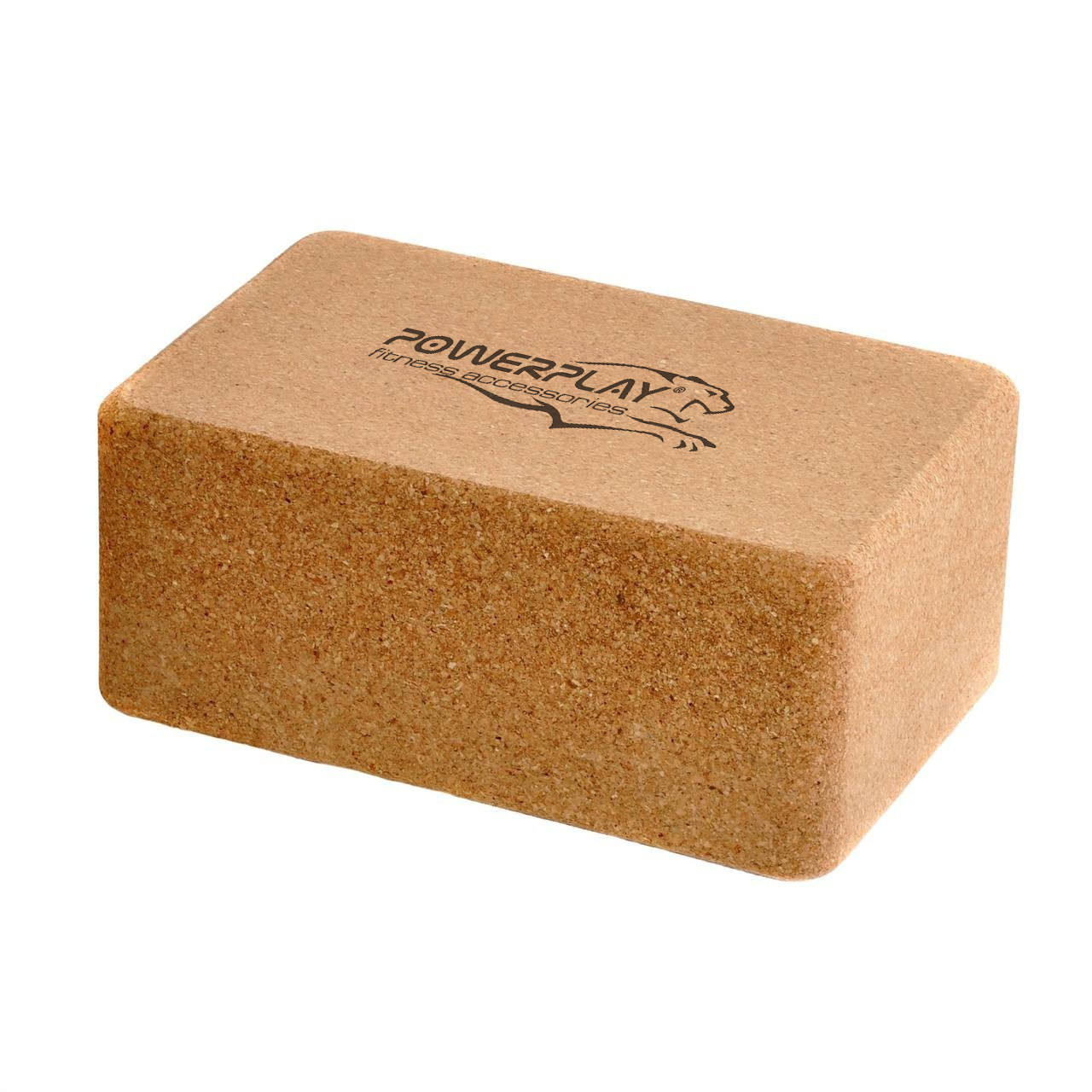 Блоки для йоги 2шт PowerPlay PP_4006 з пробкового дерева Cork Yoga Block пара, фото №3