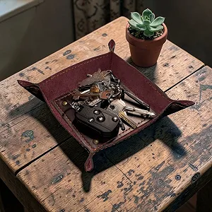 Шкіряний настільний органайзер Brandy Square 17х17 см - Фото 1