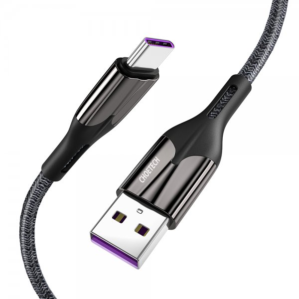 Кабель Choetech AC0013-BK, преміум якість USB 2.0 A-тато/C-тато 1,2 м, фото №1