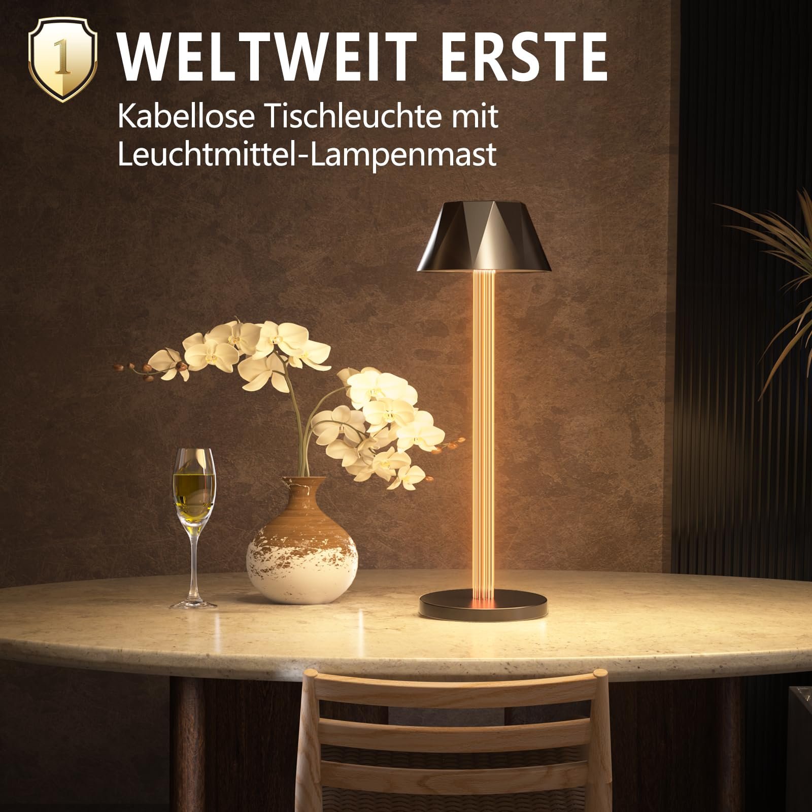 Настільна лампа LED Бездротова Набір з 2 шт 6000 mAh USB-C IPX4, фото №2