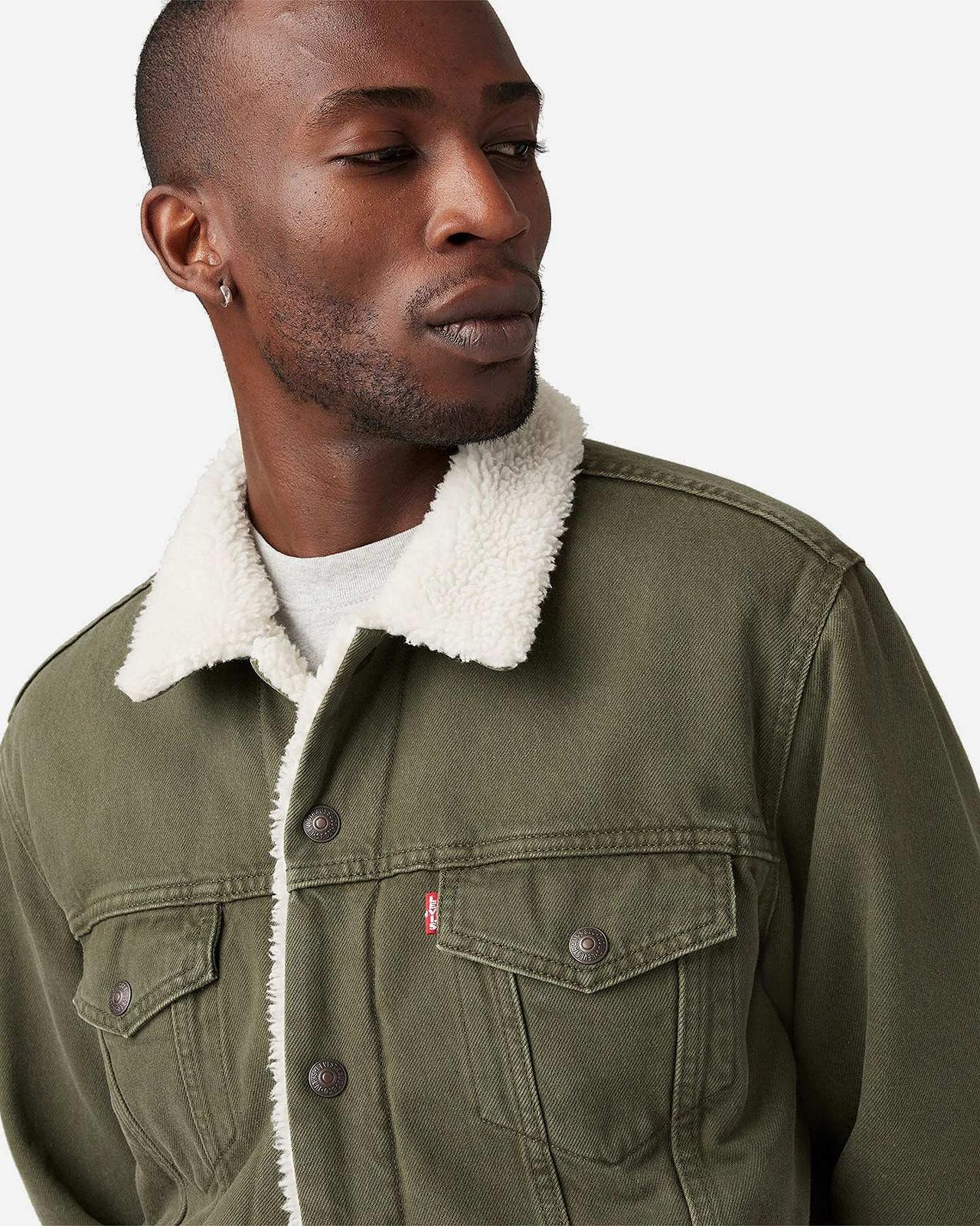 Джинсовая куртка Levis - Type 3 Sherpa Trucker Forest Night - XS, фото №3