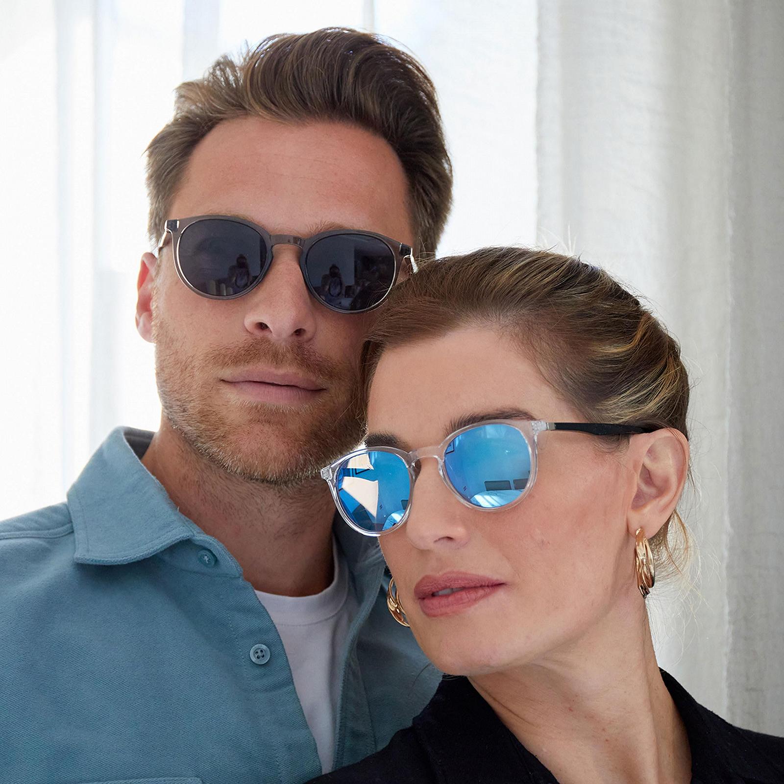 Сонцезахисні окуляри для читання OPULIZE Кругла оправа SS60-7C Сірий Кристал (2 шт. в упаковці), фото №3