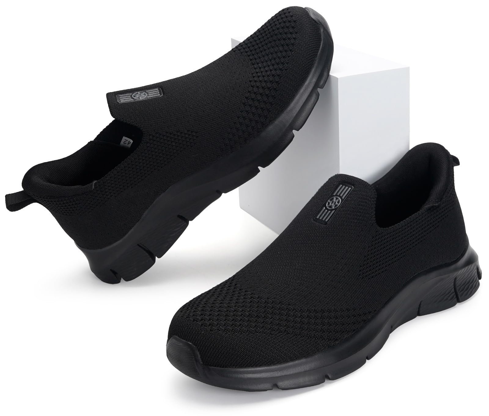 Кросівки ZUSERIS Вязані Унісекс Сліпони Спортивне взуття Тренувальні Кросівки для активного відпочинку Піші прогулянки Фітнес взуття без шнурків Підтримка склепіння стопи 36-46, фото №6