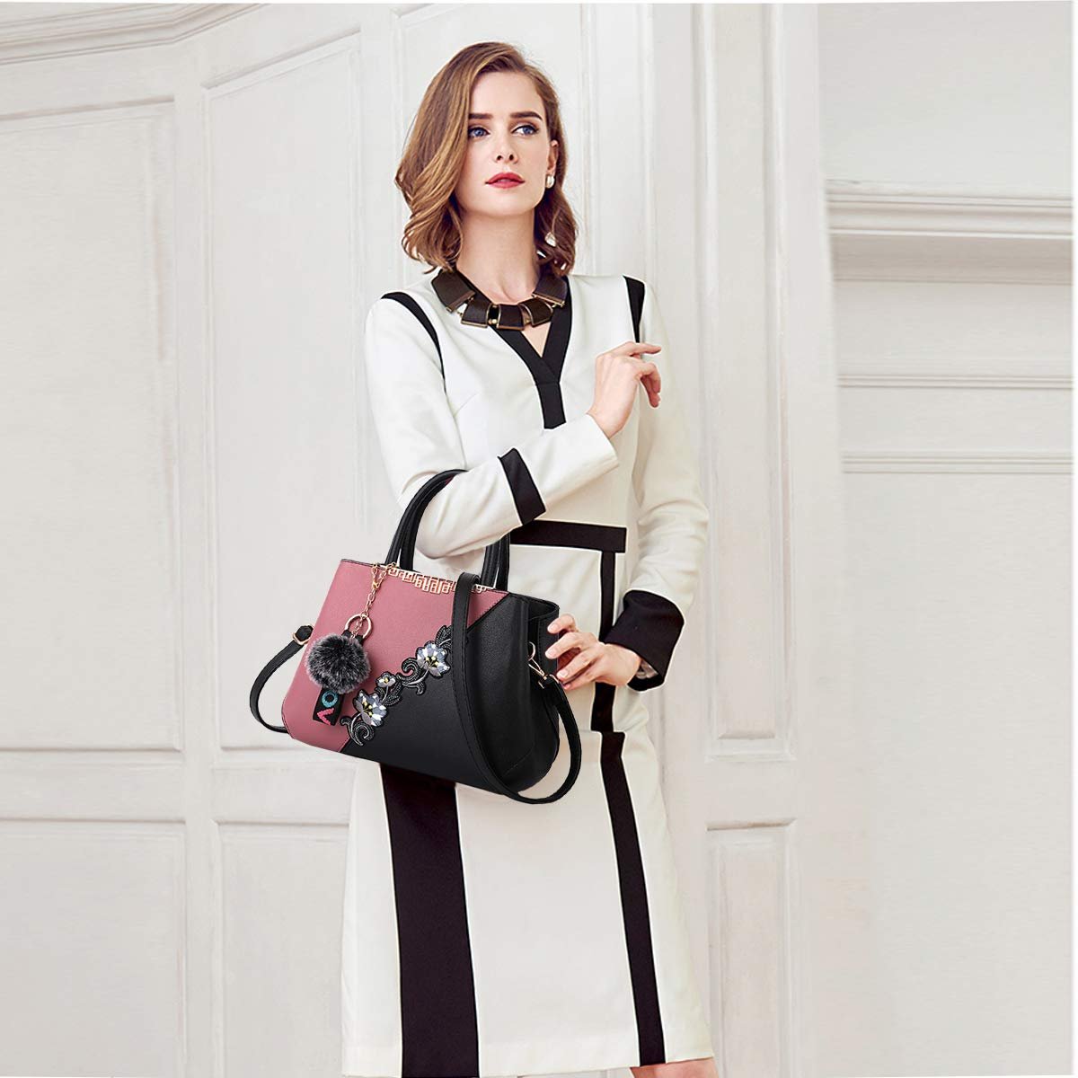 Сумка Nicole & Doris, розовая, размер: l, фото №2