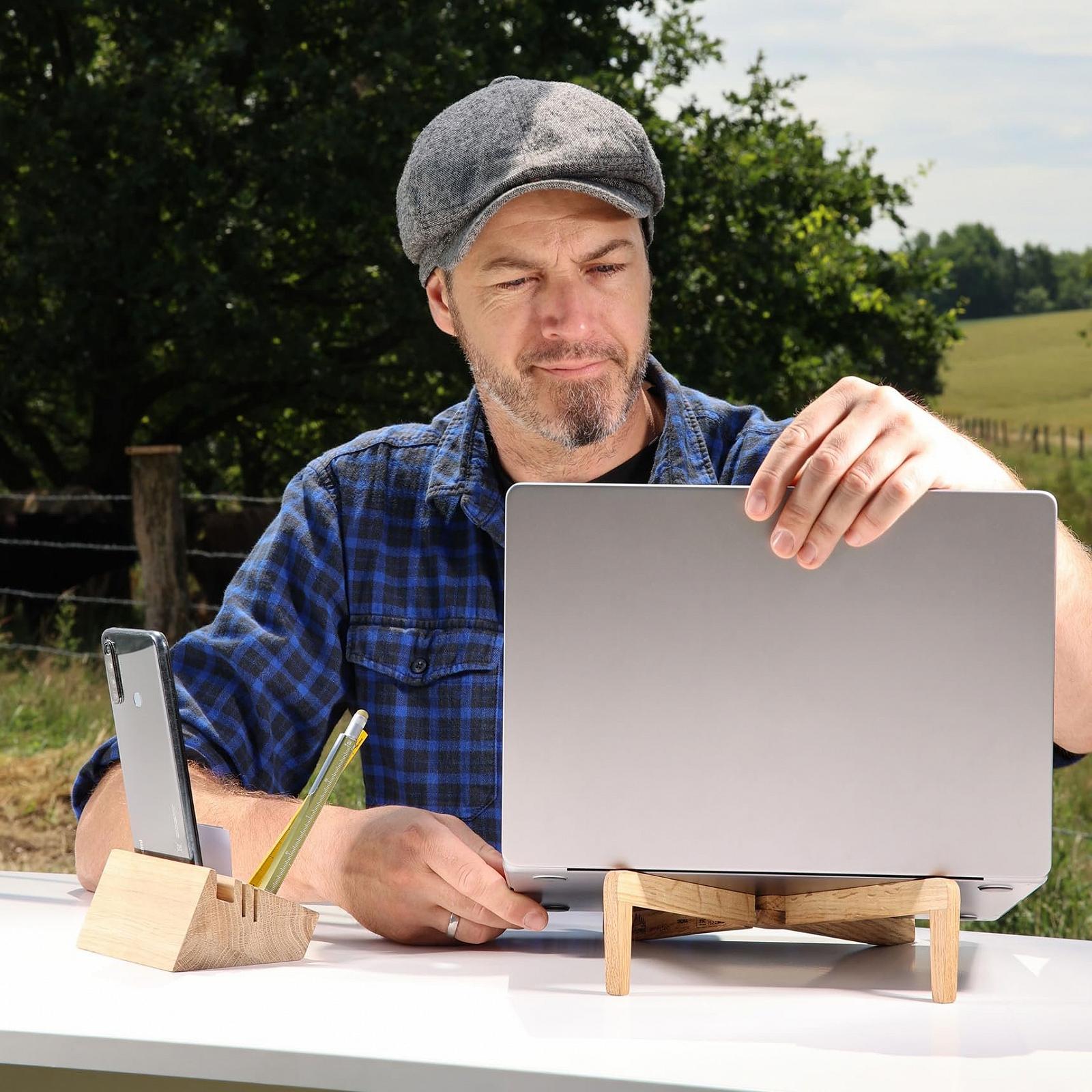 Подставка для ноутбука TROIKA Original HOLZWEG Дерево Дуб Коричневый, фото №5