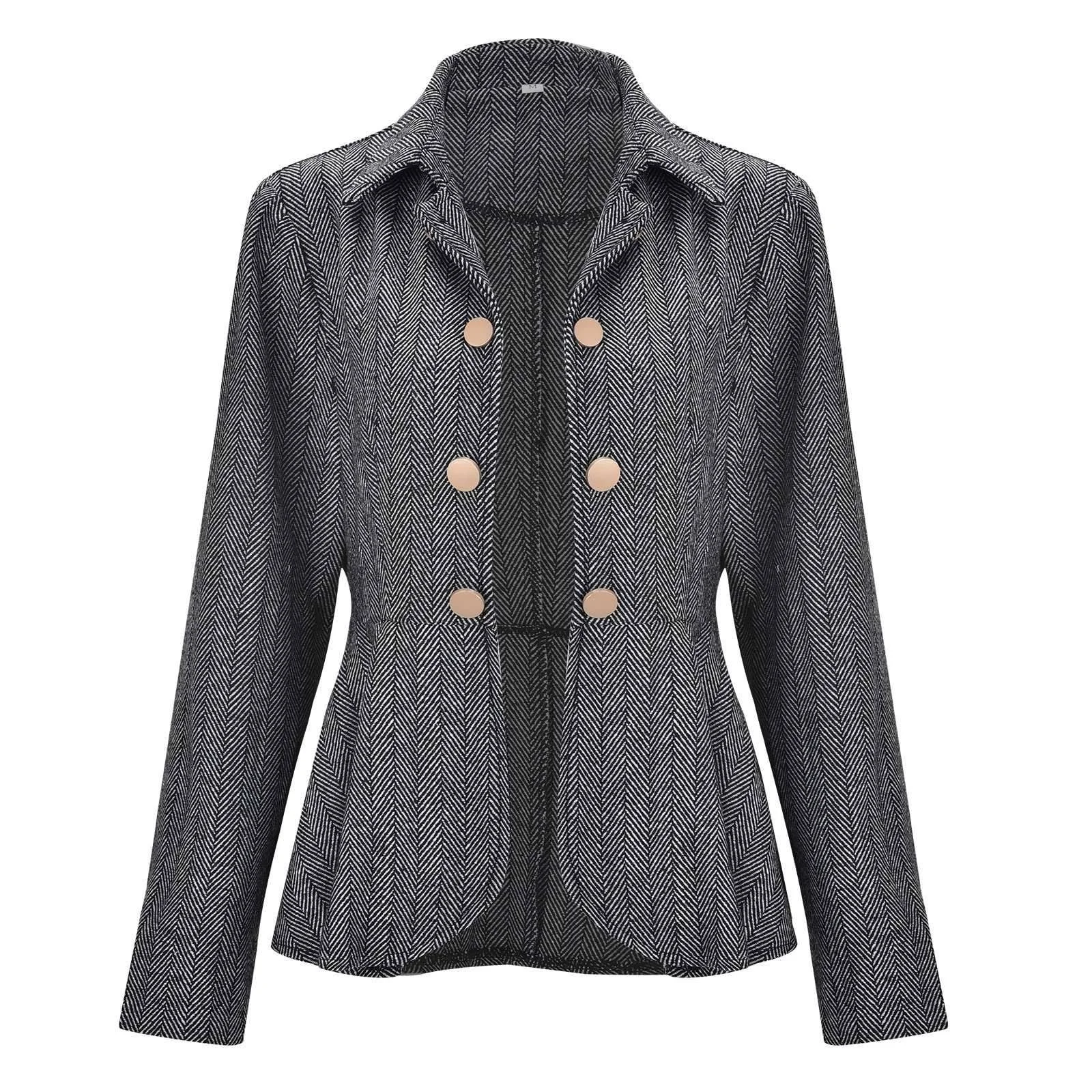 Жіноче пальто Peplum Jacquard з квітковим візерунком, сіре, розмір 22/24 28/30, фото №3 Жіноче пальто Peplum Jacquard з квітковим візерунком, сіре, розмір 22/24 28/30, фото №3