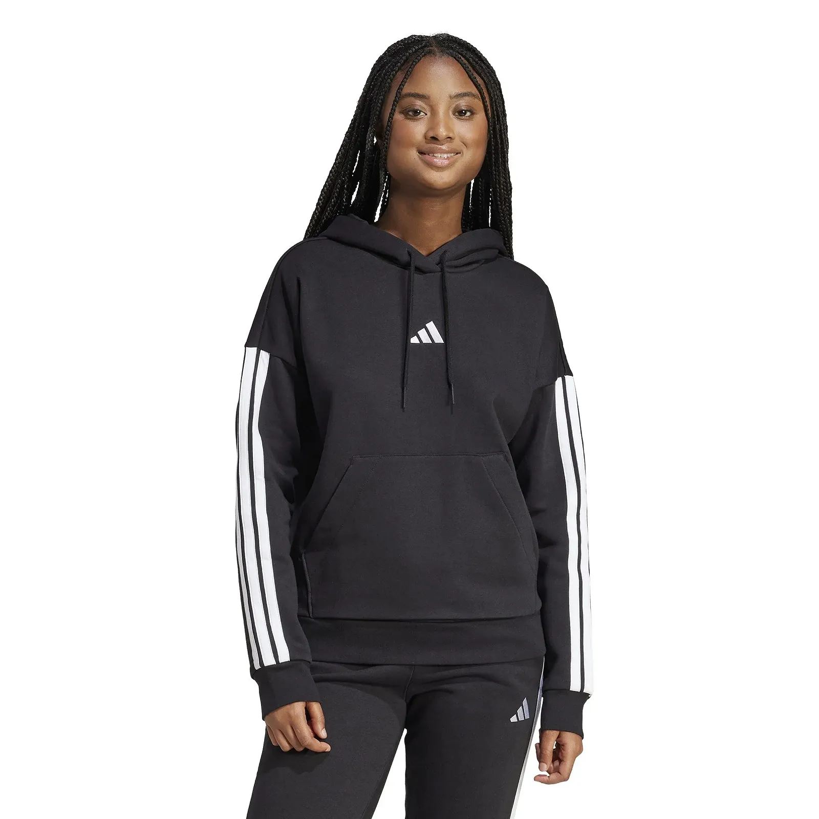 Жіноче худі adidas Essentials 3-Stripes Fleece, фото №3