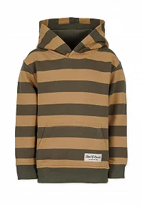 Детское полосатое худи Band of Rascals из органического хлопка - Фото 1