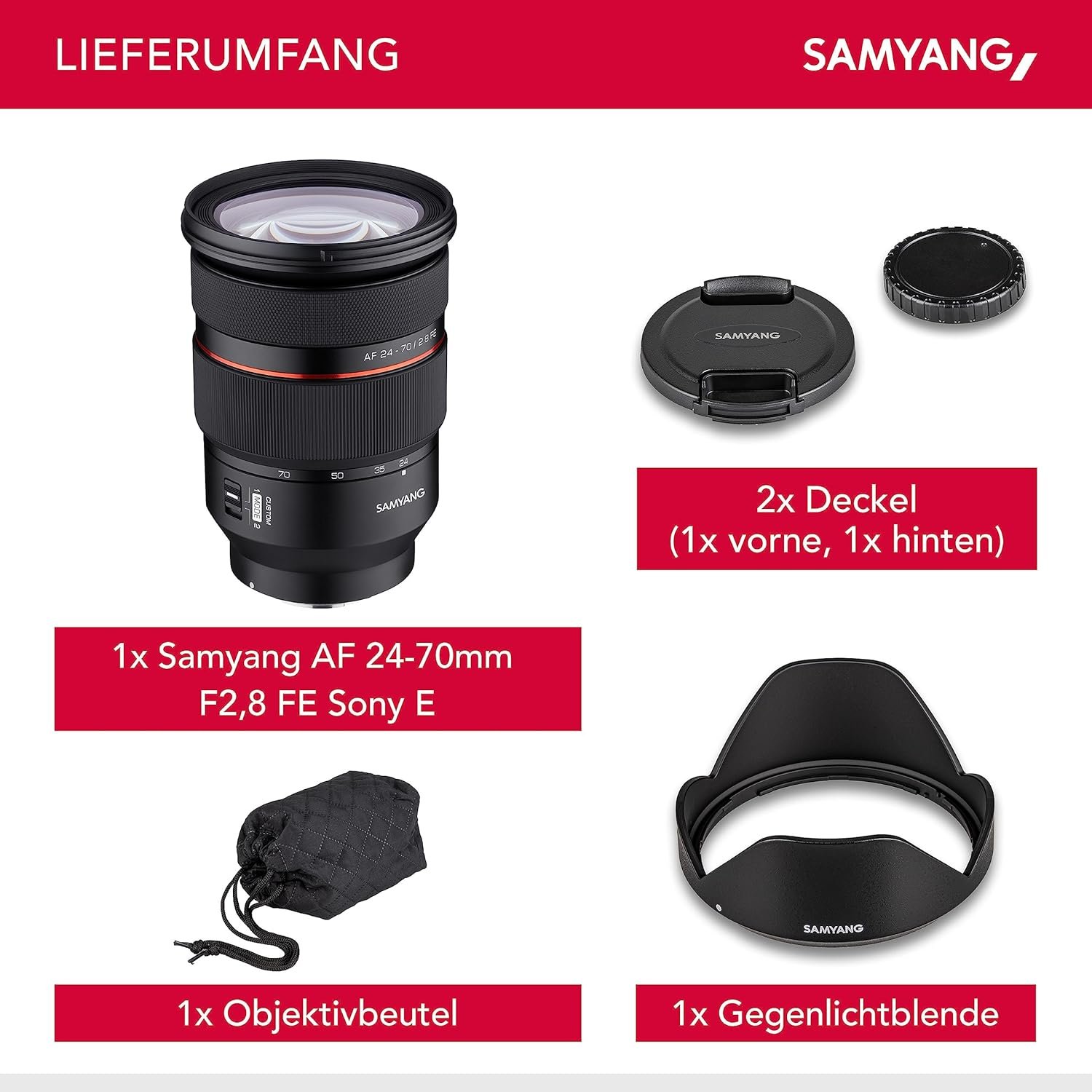 Об'єктив Samyang AF / 24-70 mm / f/2.8 / Sony E / Чорний, фото №7