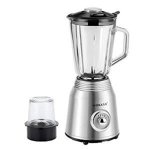 Блендер с кофемолкой 800Вт SOKANY SK-186 Серый - Фото 1