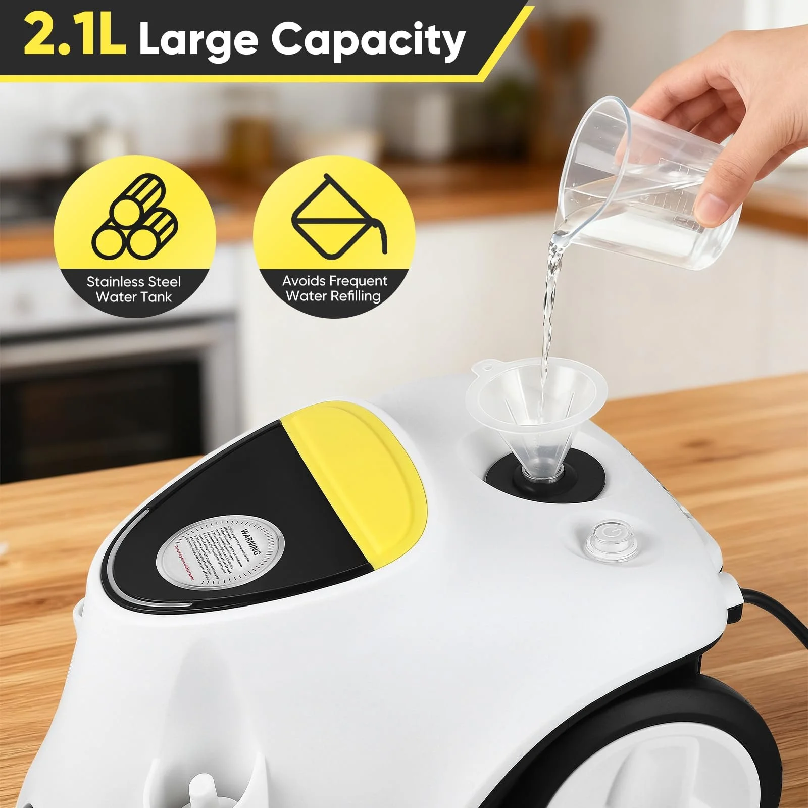 Пароочисник ручний 2100 Вт 2.1 л 5 бар 22 аксесуари, фото №3 Пароочисник ручний 2100 Вт 2.1 л 5 бар 22 аксесуари, фото №3