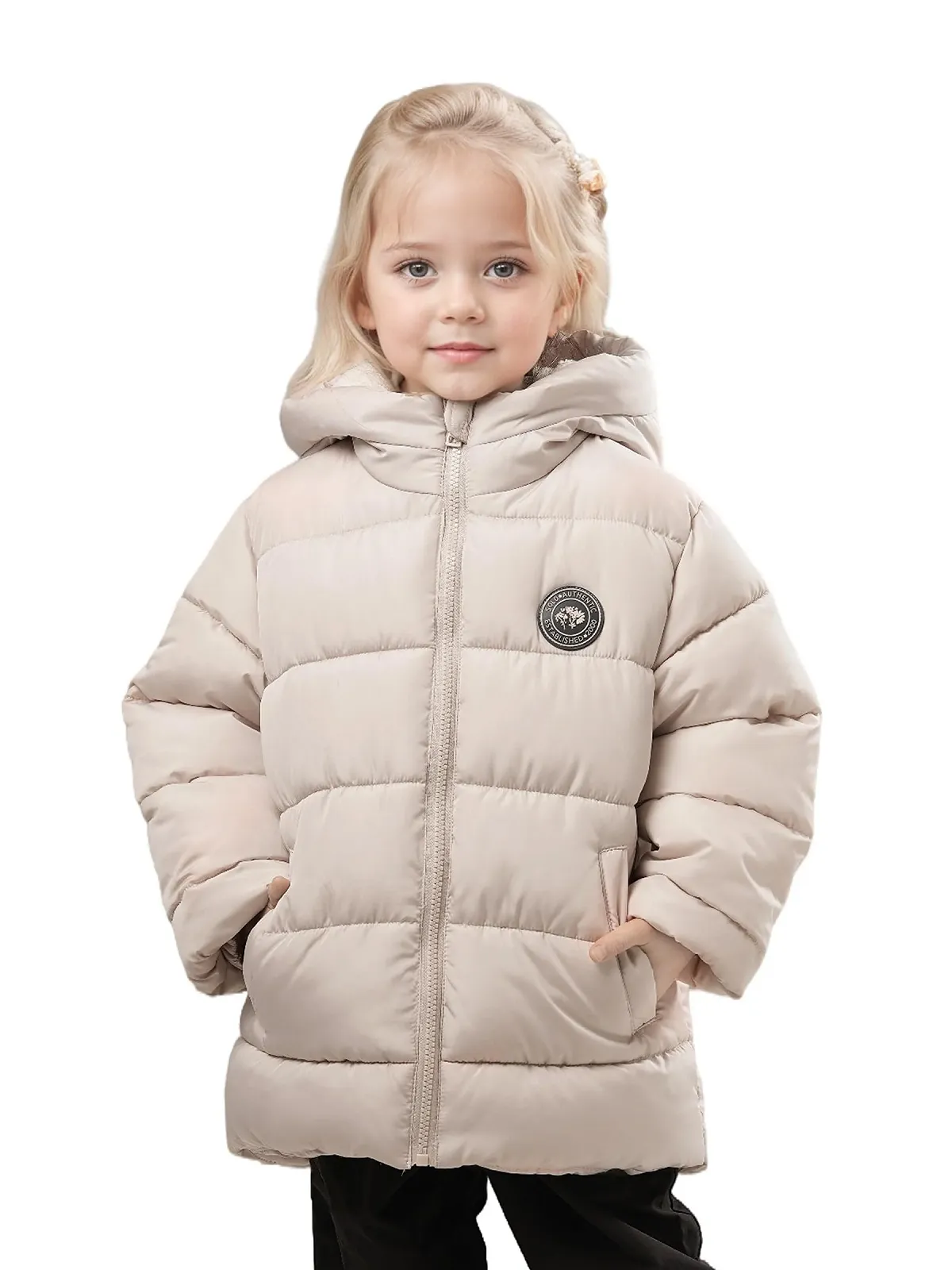 SOLOCOTE Зимове пальто для дівчинки, водовідштовхувальне, штучний пух, фото №4 SOLOCOTE Зимове пальто для дівчинки, водовідштовхувальне, штучний пух, фото №4