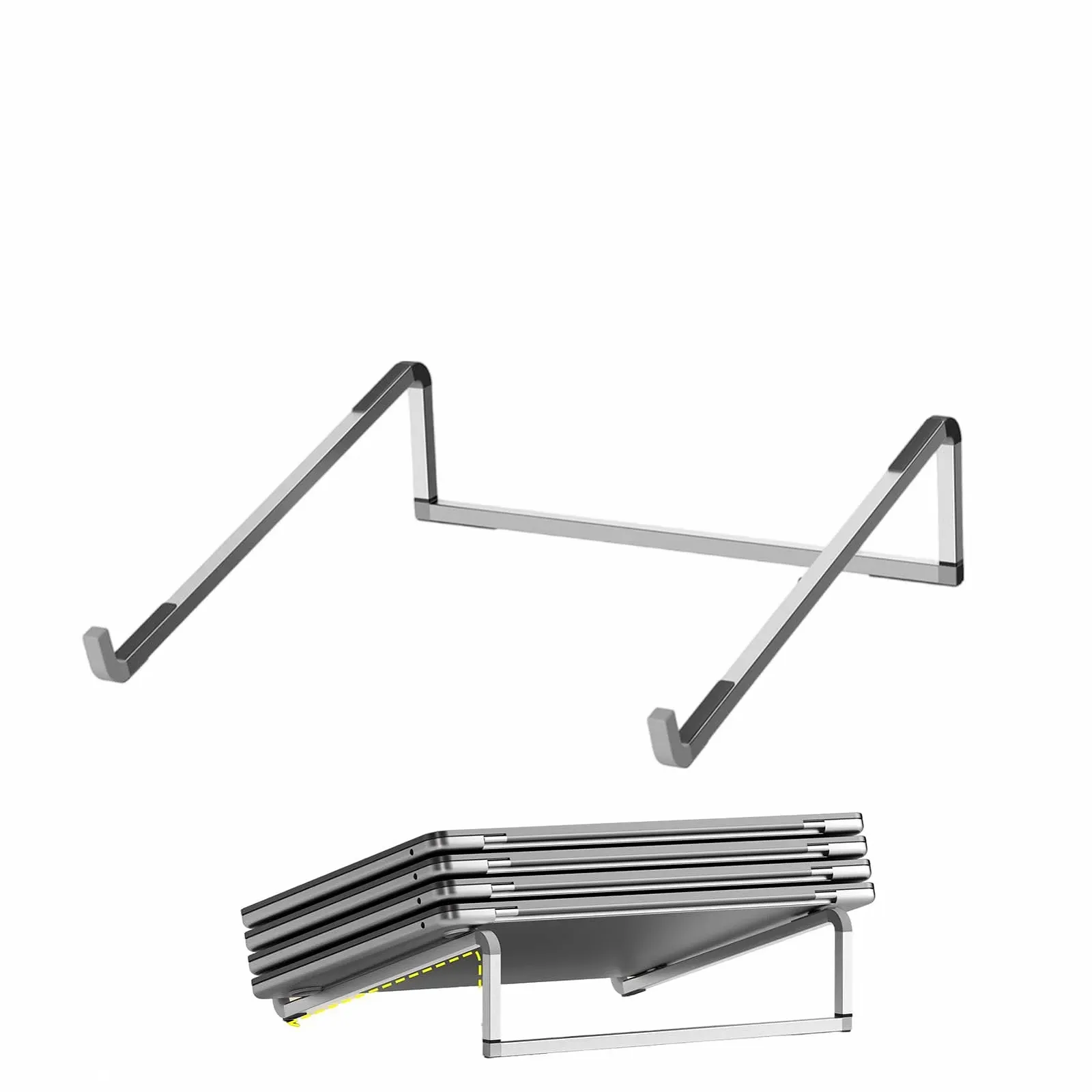 Підставка для ноутбука складана алюмінієва | Портативна ергономічна комп'ютерна, фото №1