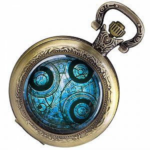 Кишеньковий годинник Tiong Doctor Who Бронзовий вінтажний чорний кварцовий кишеньковий годинник з ланцюжком з римськими цифрами - Фото 1