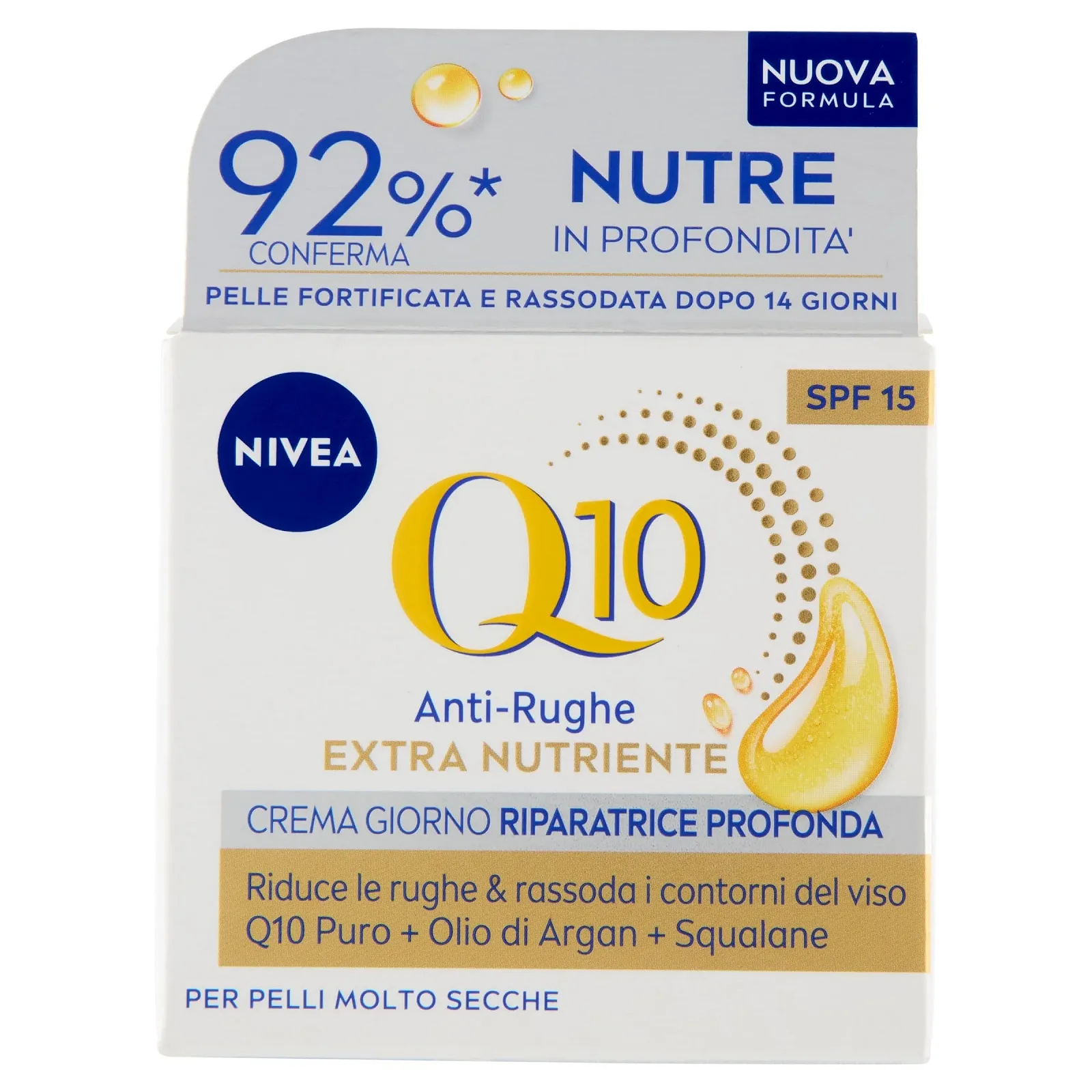 Крем для обличчя NIVEA Q10 Anti-Wrinkle Денний Екстраживильний SPF 15 50 мл Проти зморшок Для сухої та зрілої шкіри, фото №1