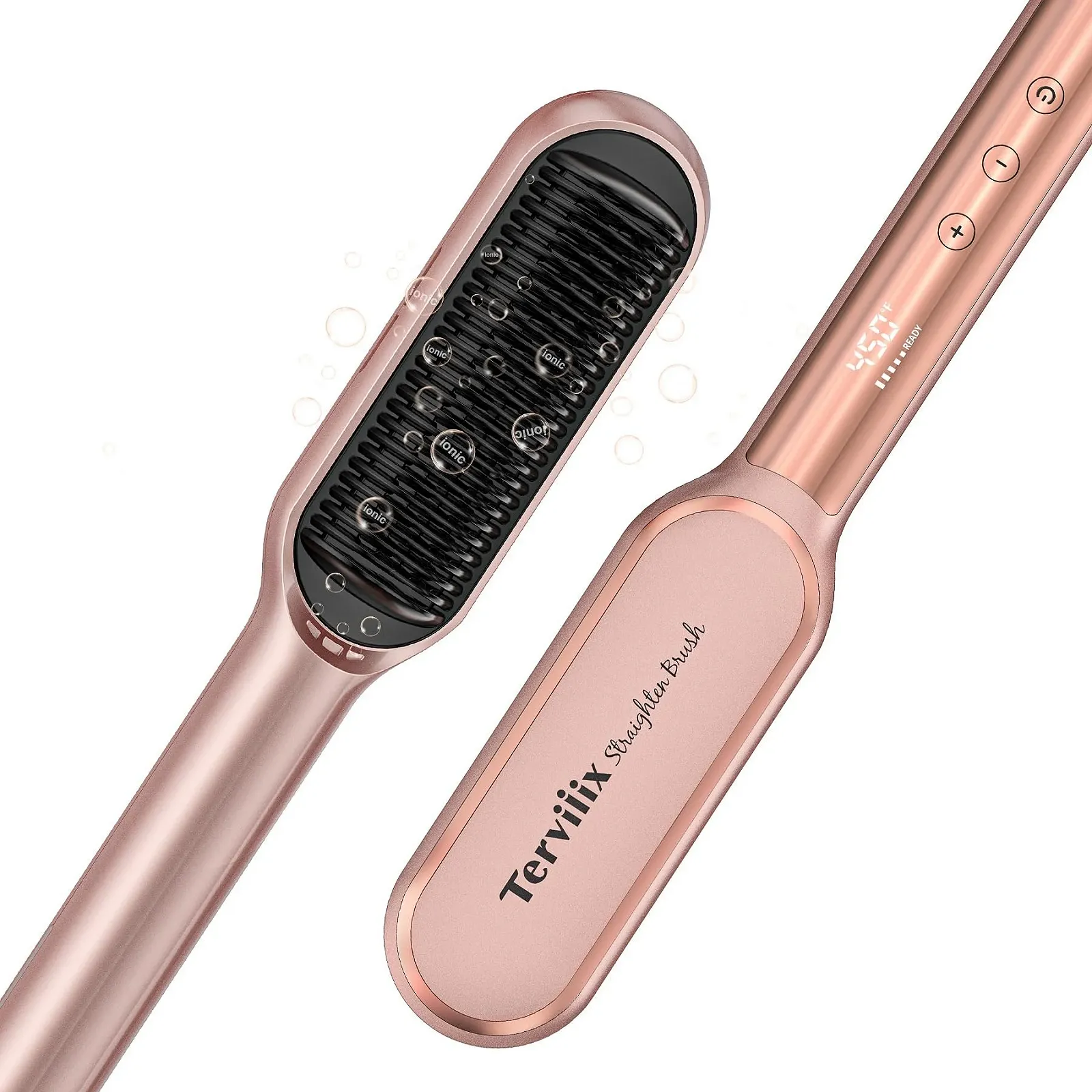 Щітка для випрямлення волосся Terviiix MCH Heater 14 режимів нагріву 230°C захист від опіків, фото №1