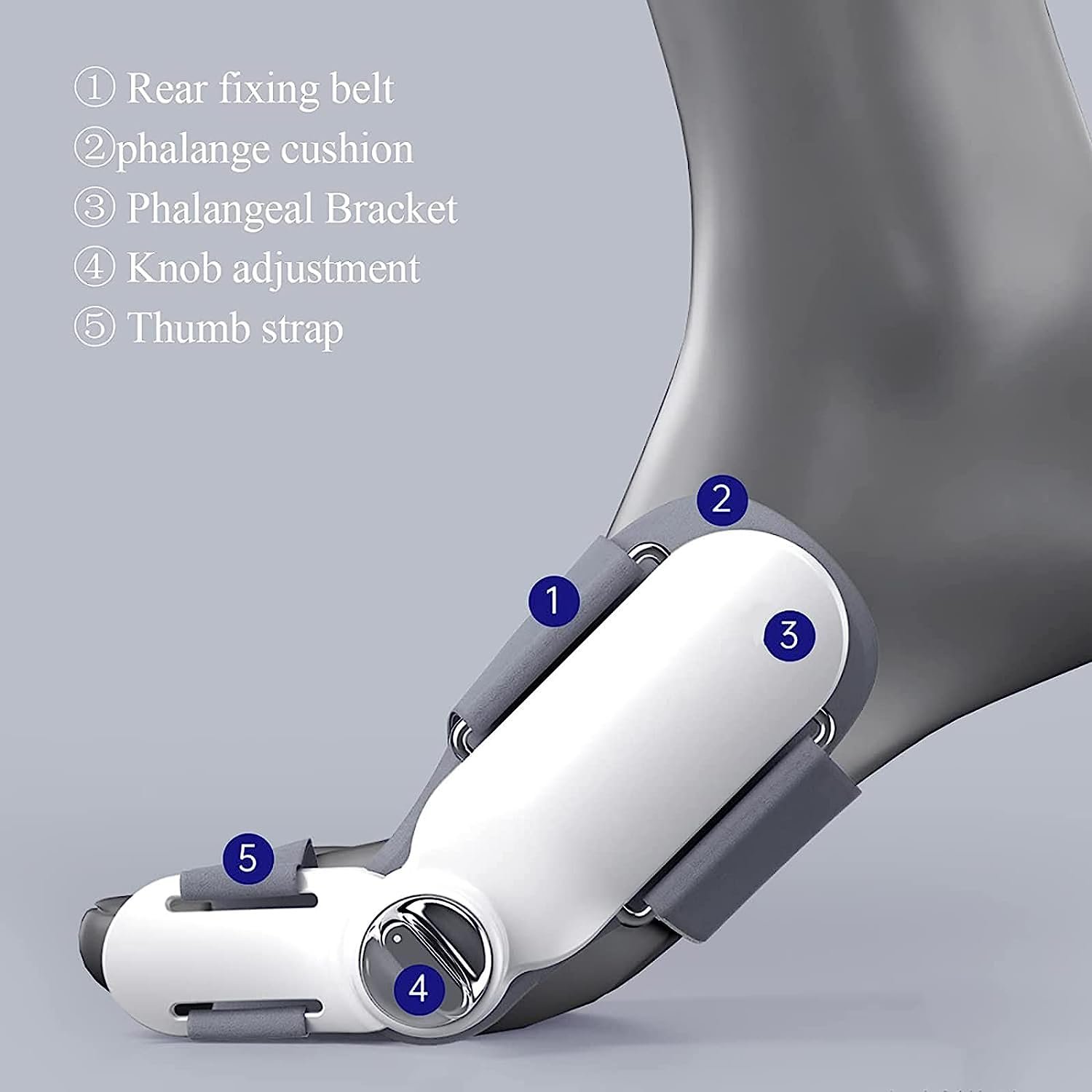 Коректор великого пальця стопи для чоловіків і жінок з 3 кутовими фіксуючими пластинами, фото №7