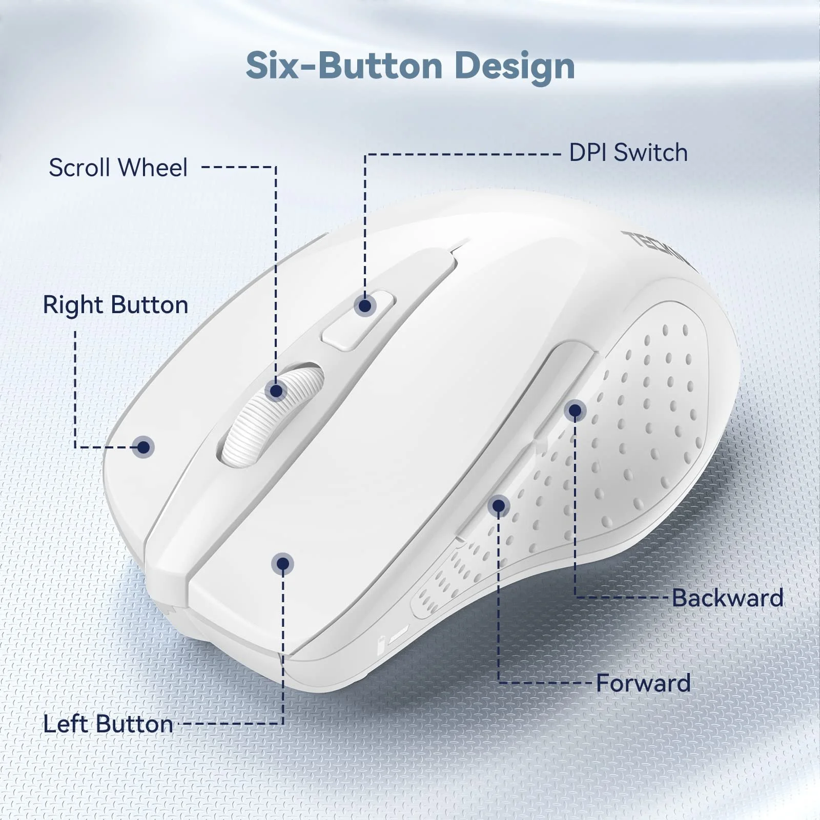 Мышь беспроводная TECKNET Pro 2.4G 4000 DPI 6 кнопок с нано-приемником, фото №4 Мышь беспроводная TECKNET Pro 2.4G 4000 DPI 6 кнопок с нано-приемником, фото №4