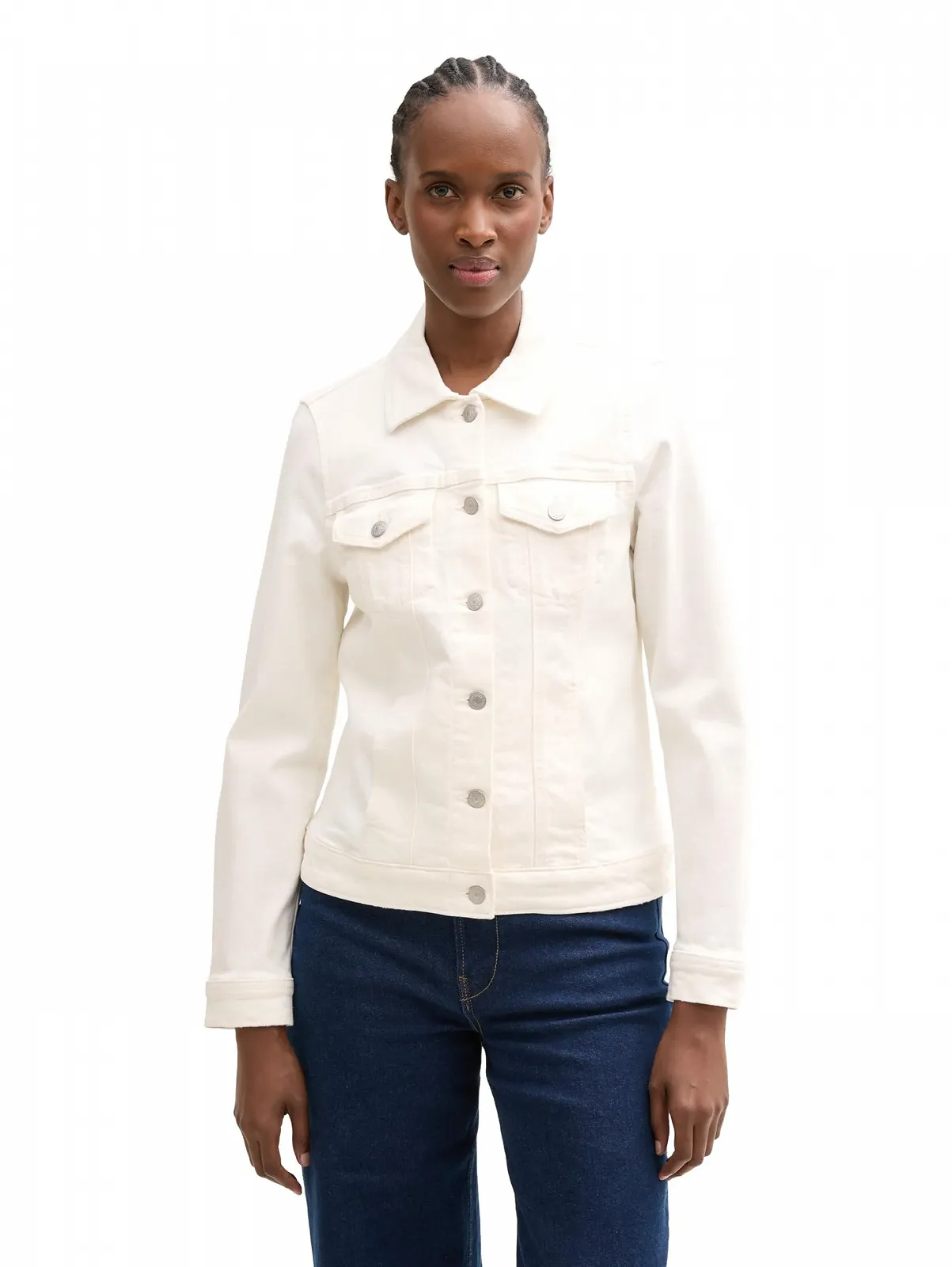 Джинсовая куртка TOM TAILOR Denim Женская с накладными нагрудными карманами, фото №1 Джинсовая куртка TOM TAILOR Denim Женская с накладными нагрудными карманами, фото №1