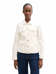 Джинсовая куртка TOM TAILOR Denim Женская с накладными нагрудными карманами - Фото 1