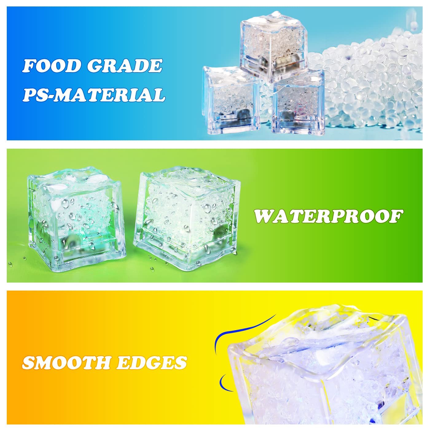 Игрушка для ванны LED Ледяные Кубики 12 штук, фото №4