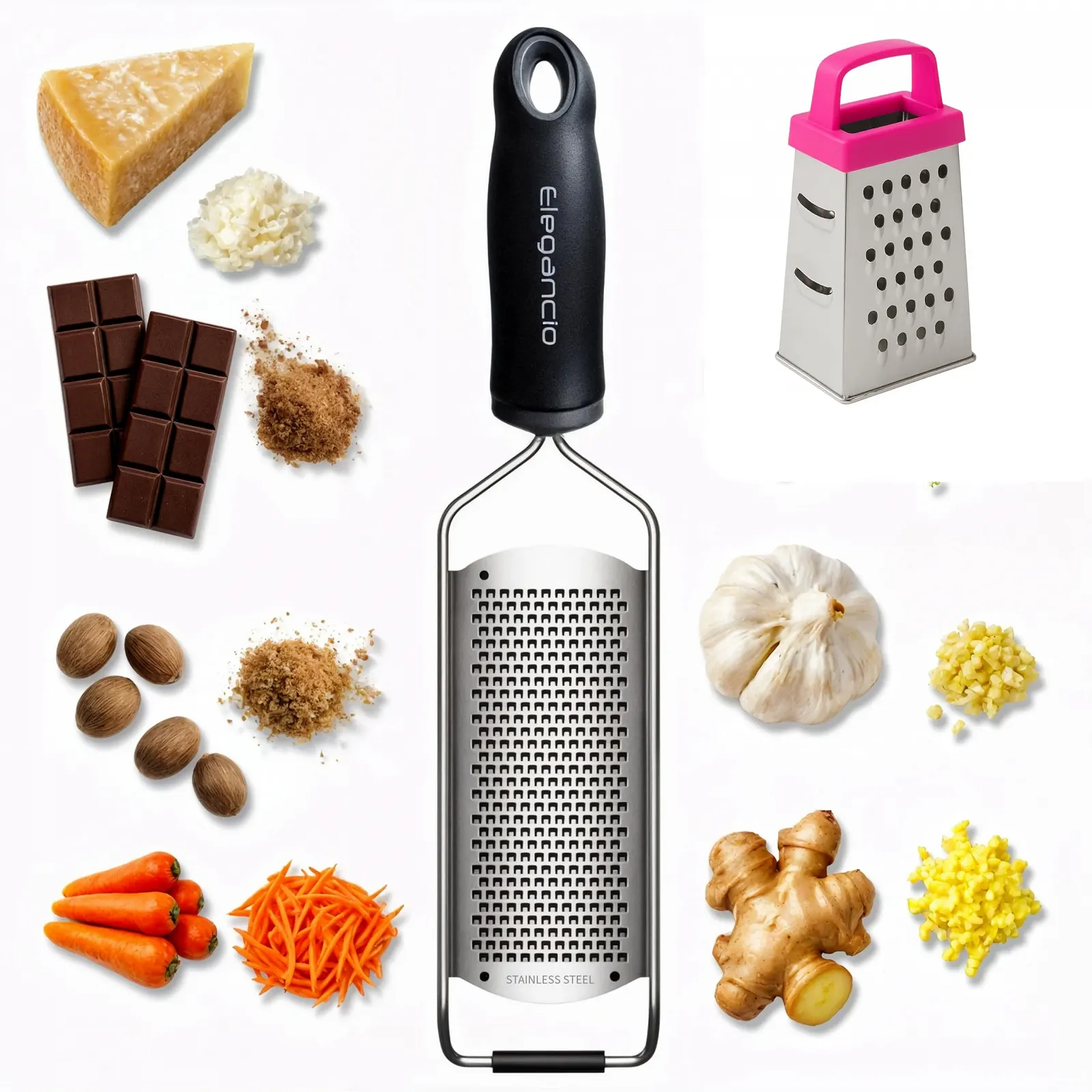 Ручная терка ELEGANCIO для сыра из нержавеющей стали, фото №1
