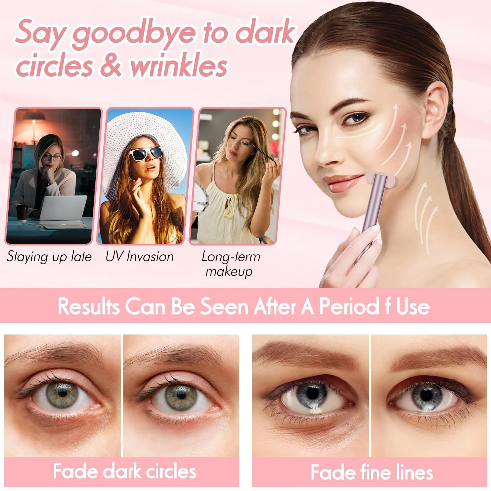 Масажер для обличчя MDIBZCA 4-в-1 EMS для підтяжки шкіри, фото №3