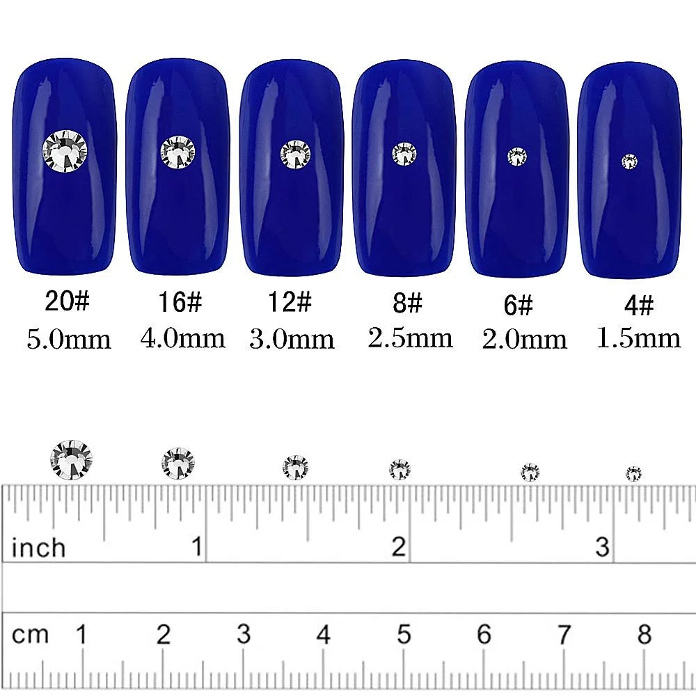 Штучні кристали Круглі Змішані Акрилові Стрази різних розмірів 1,5-5 мм Світло-рожевий та бірюзовий (1200 шт), фото №6