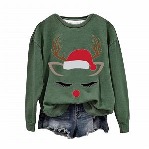 Купить Женский Рождественский Свитшот Рождественский Топ Женская Одежда Мода Повседневный Рождественский Принт Круглый Вырез Без Капюшона Милая Длинная Рубашка - Фото 1 Женский Рождественский Свитшот Рождественский Топ Женская Одежда Мода Повседневный Рождественский Принт Круглый Вырез Без Капюшона Милая Длинная Рубашка - Фото 1