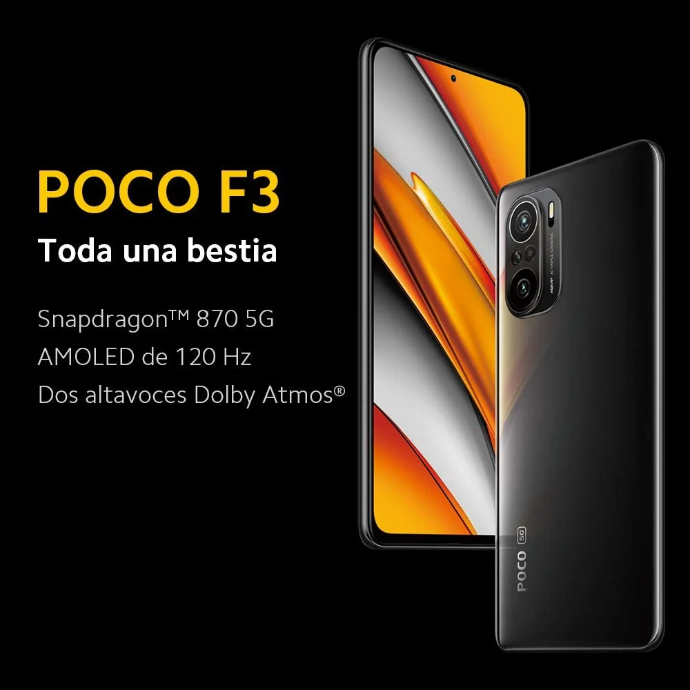 Смартфон Poco F3 5G 6 GB 128 GB 6.67" AMOLED DotDisplay 4520 mAh 48 MP Black, фото №2