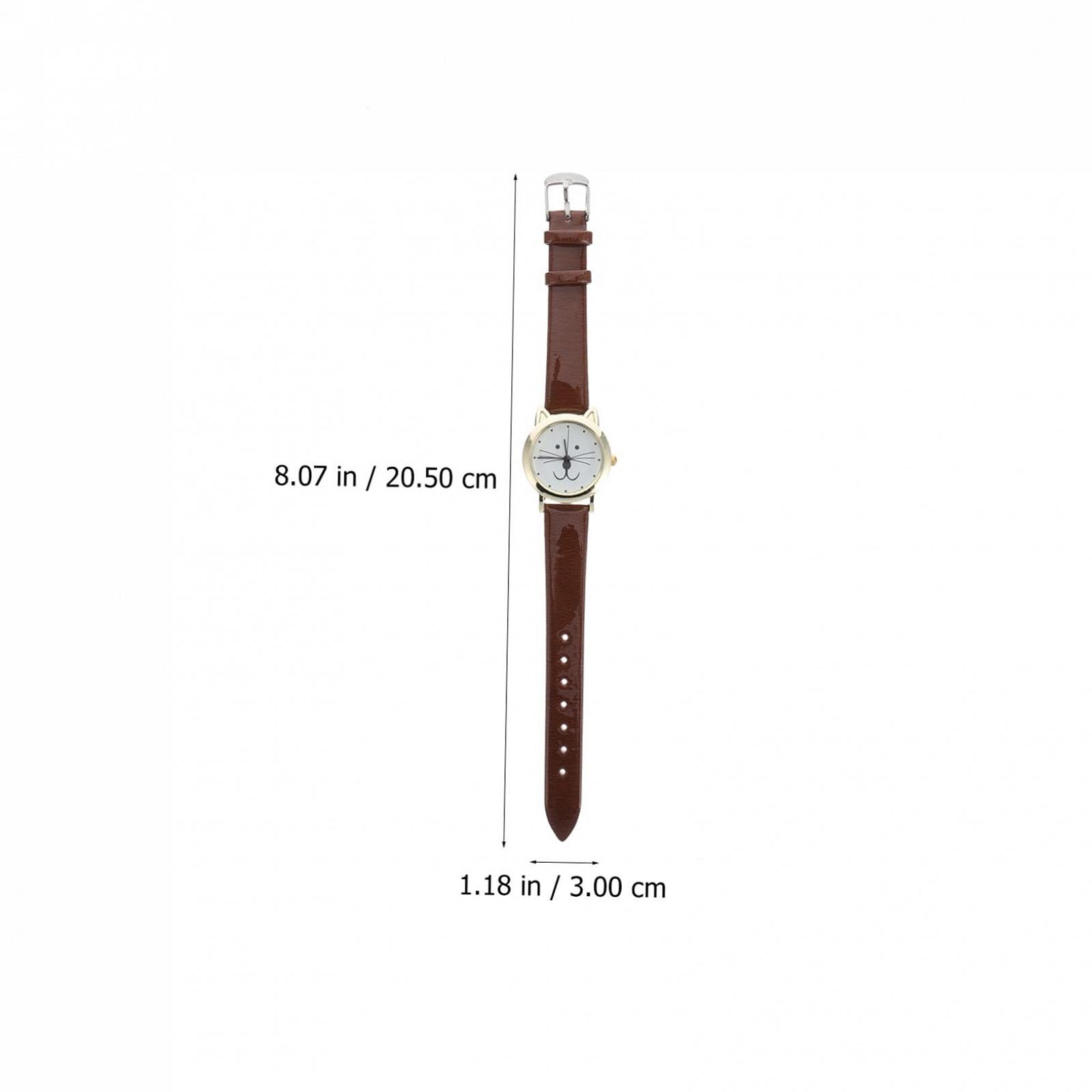Жіночий годинник PartyKindom Кварцовий з котячим мотивом Шкіряний ремінець, фото №9