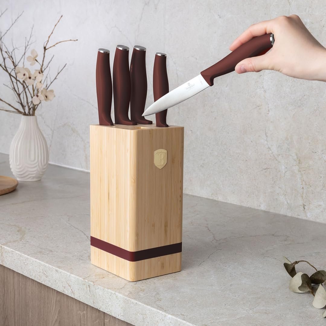 Набор ножей Berlinger Haus Leonardo Collection BH-2972 Bamboo с подставкой 6 штук, фото №6