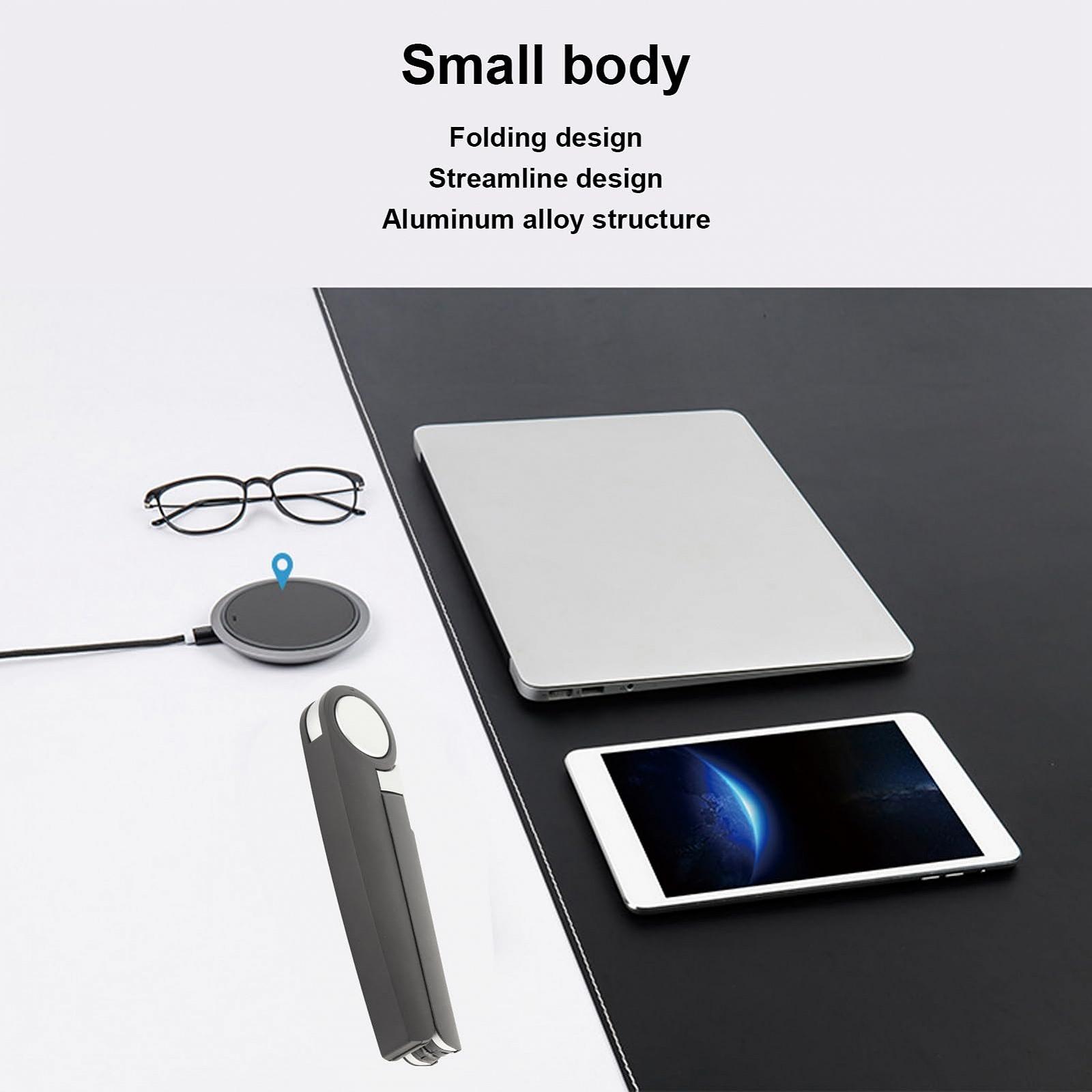 Підставка для ноутбука, складана охолоджуюча для планшета IOS, ергономічний дизайн з шістьма налаштуваннями передач, алюмінієвий сплав, чорний, фото №7