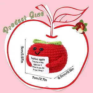 Вязаная игрушка Яблоко BOXOB 5 см Плюшевая игрушка из флиса цена на synthetic.ua - Фото 1 Вязаная игрушка Яблоко BOXOB 5 см Плюшевая игрушка из флиса synthetic.ua - Фото 1