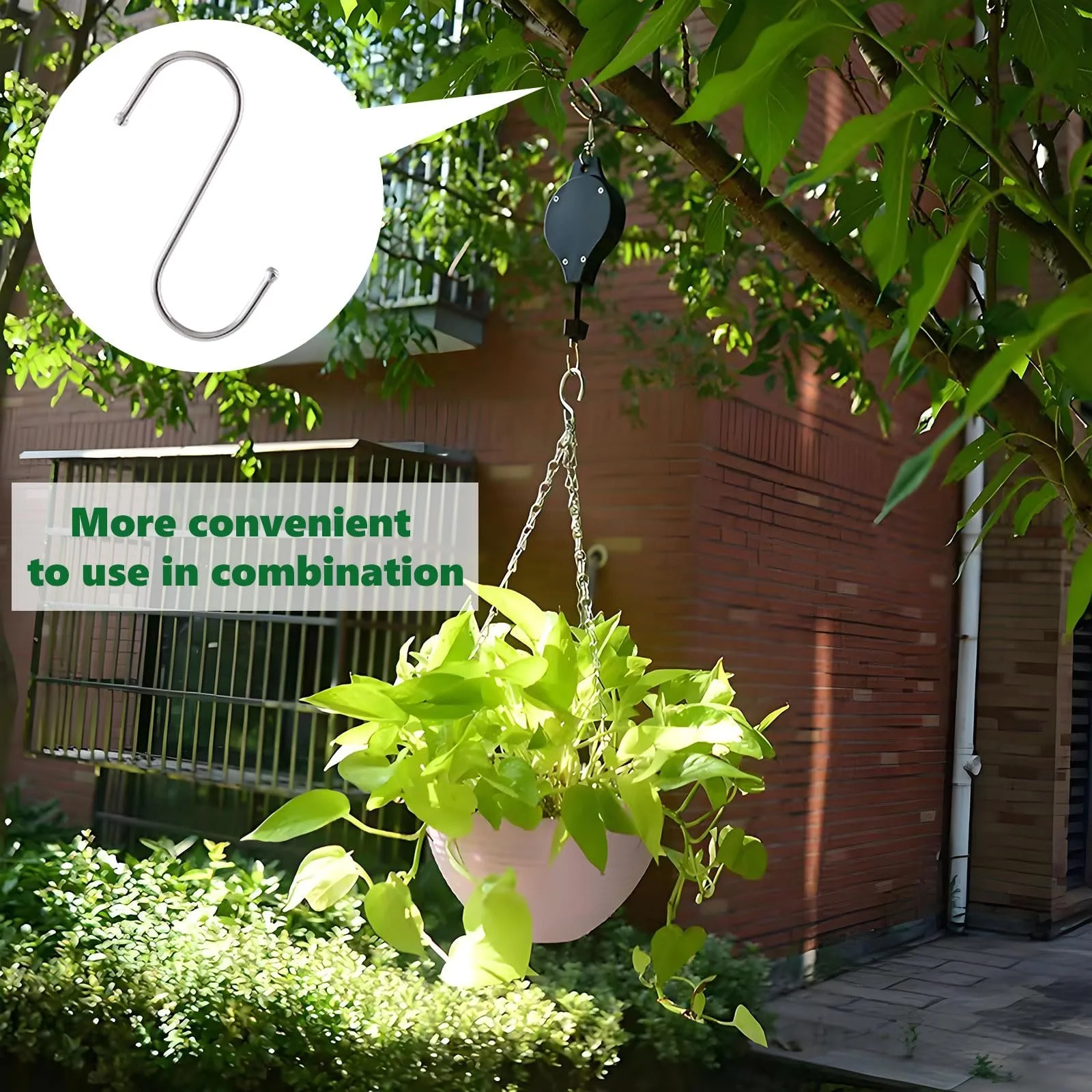 Кронштейн для подвесных корзин 2 шт. Регулируемый, фото №5