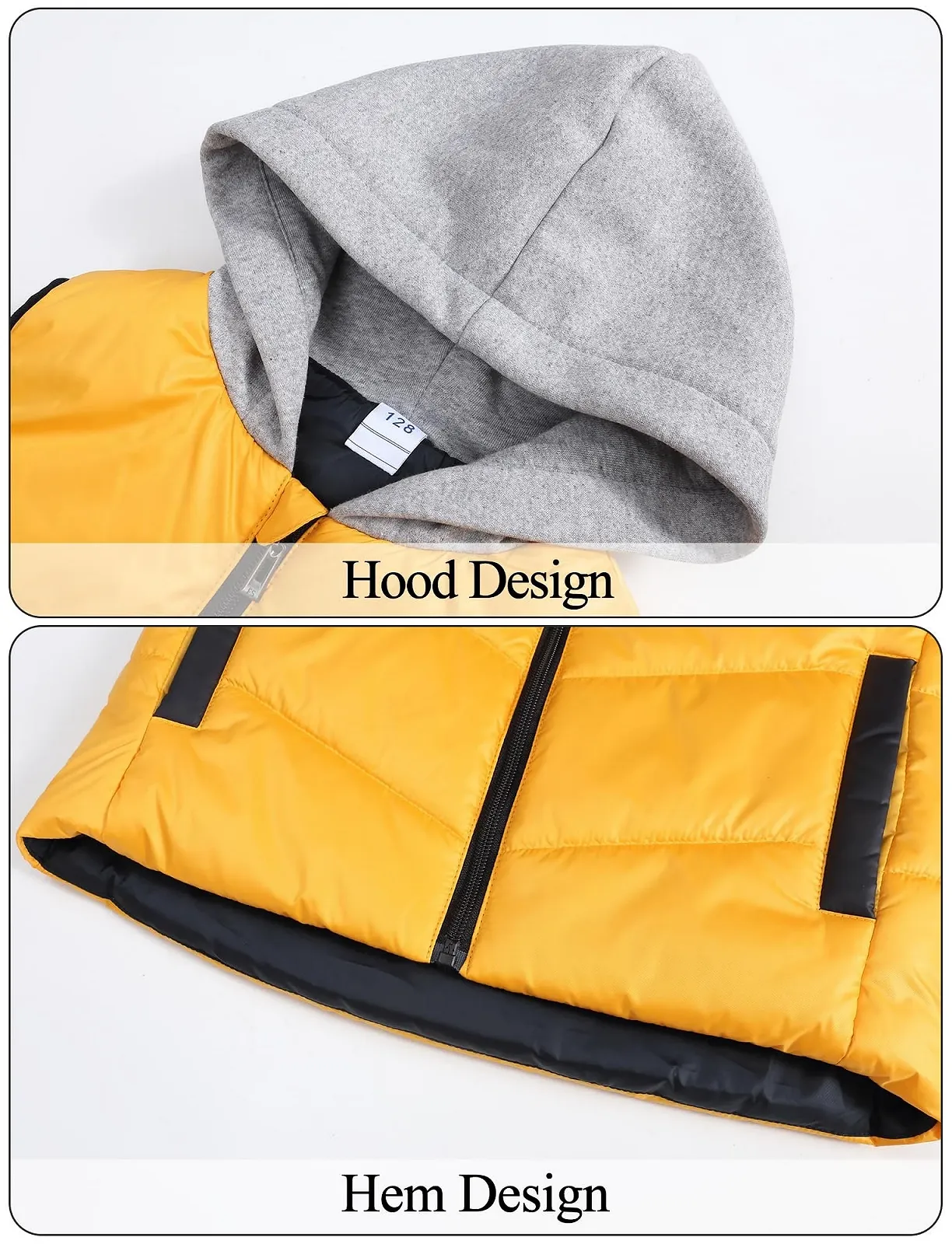 Детская пуховая жилет SEAUR с капюшоном, зимний, фото №4 Детская пуховая жилет SEAUR с капюшоном, зимний, фото №4