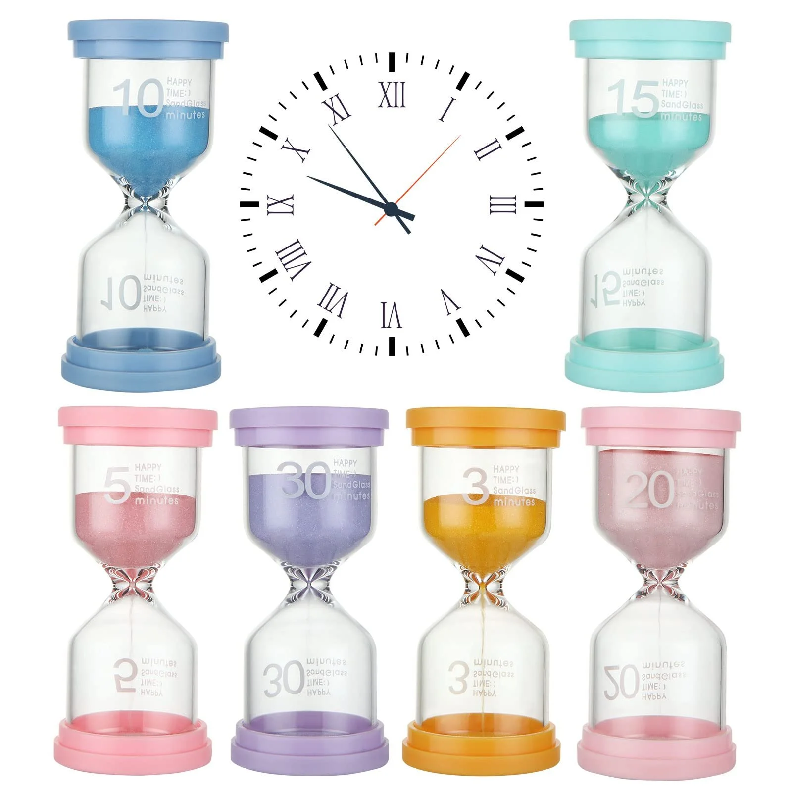 Набір пісочних годинників MIVIDE Set of 6 3/5/10/15/20/30 хв Macaron Colour, фото №1 Набір пісочних годинників MIVIDE Set of 6 3/5/10/15/20/30 хв Macaron Colour, фото №1