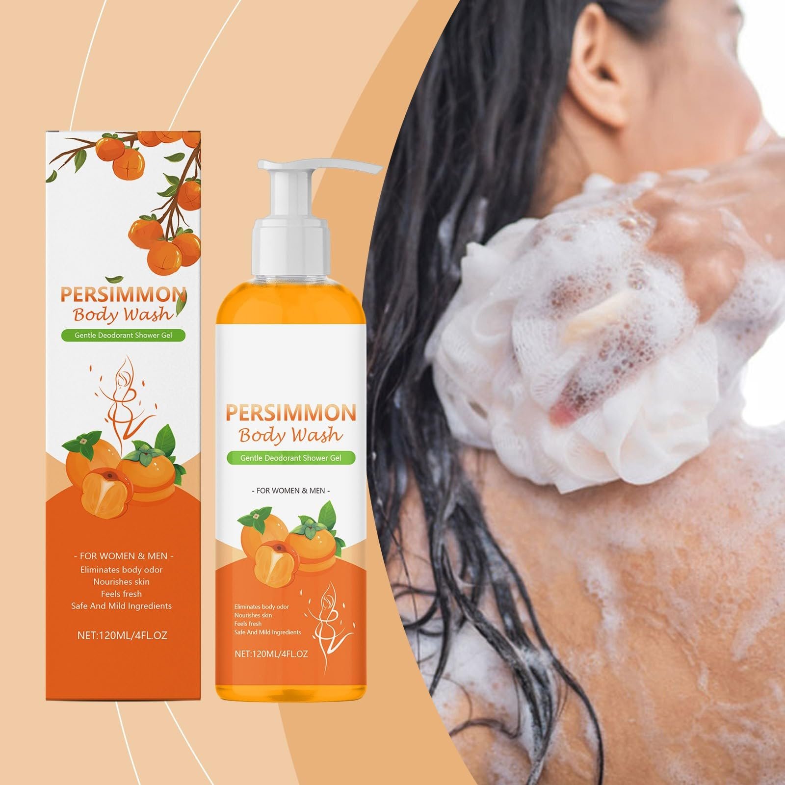 Гель для душу Persimmon Body Wash для контролю запаху тіла 120 мл (3 шт.), фото №3