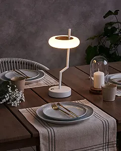 Настільна лампа Alviela LED Акумуляторна Бездротова Сенсорна Біла synthetic.ua - Фото 1