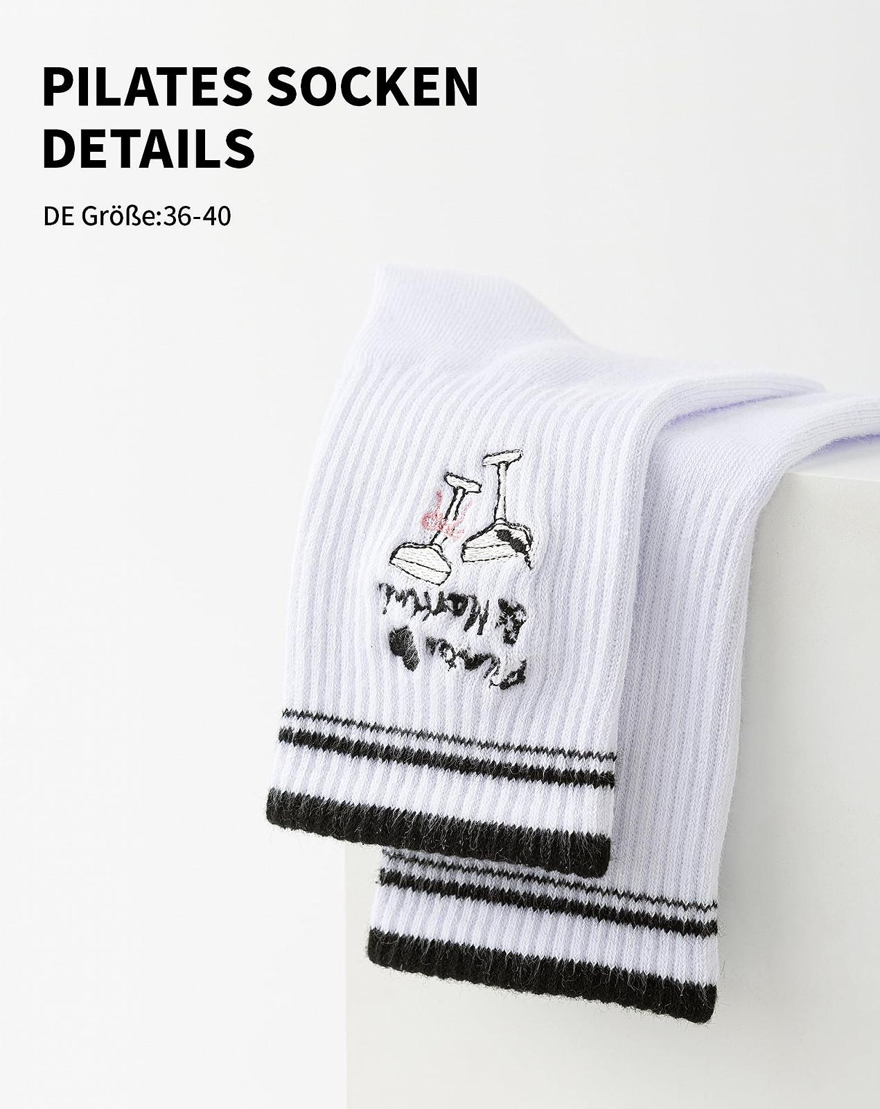 Носки для пилатеса Yawlsow, женские, нескользящие носки для йоги с нескользящим покрытием, милые носки для пилатеса Reformer, нескользящие носки с пупырышками для балета, танцев, батута, больницы, фитнеса, дома, фото №2