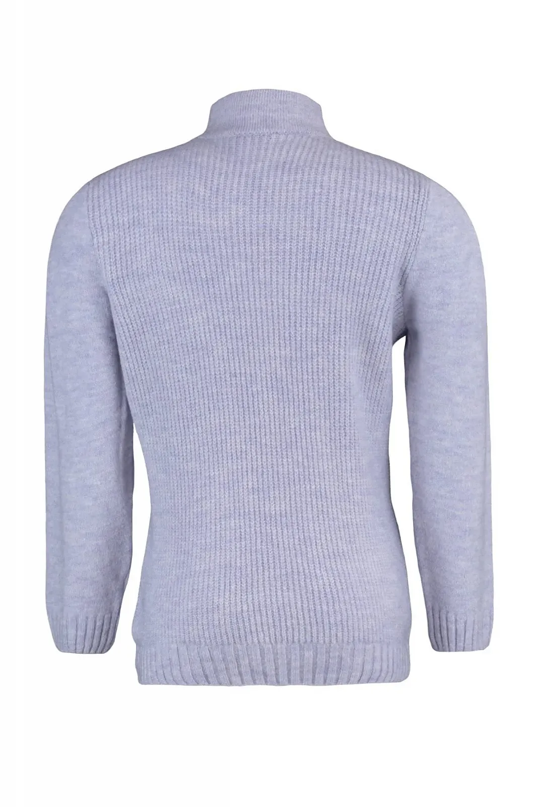 Жіночий світшот з високою горловиною TRENDYOL Plus Size, однотонний, вільного крою, фото №8