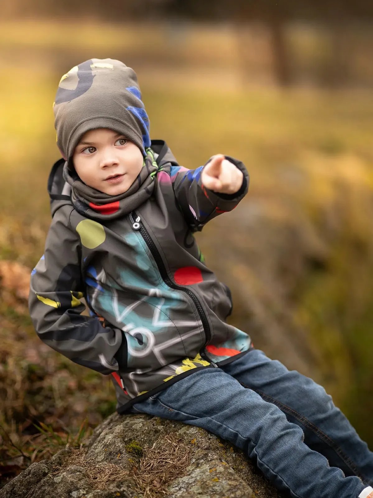 Софтшелл куртка Unuo Дитяча з флісовою підкладкою та капюшоном Водовідштовхувальна, вітрозахисна, дихаюча, фото №6